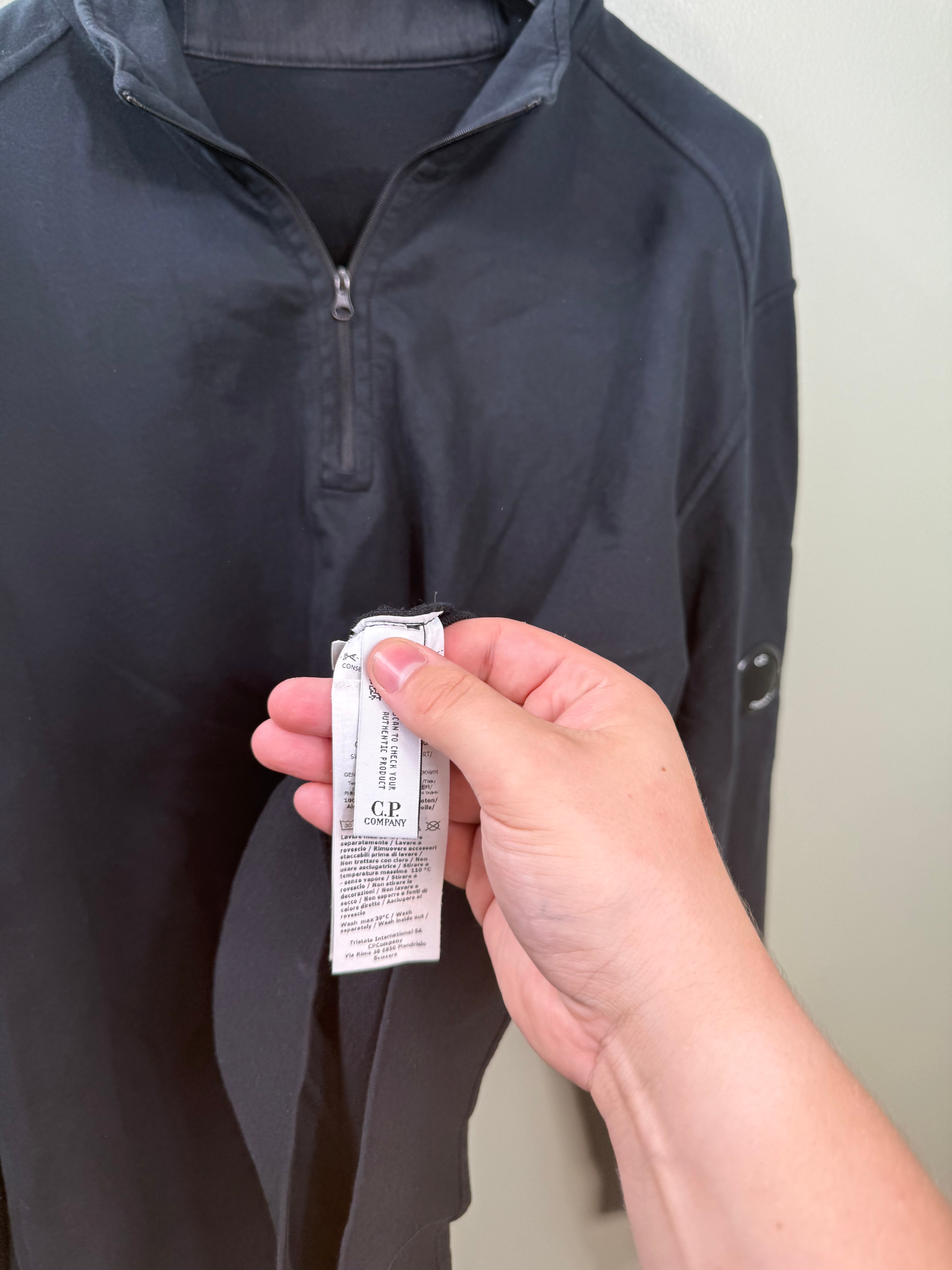 C.P. Company Black 1/4 Zip Jumper