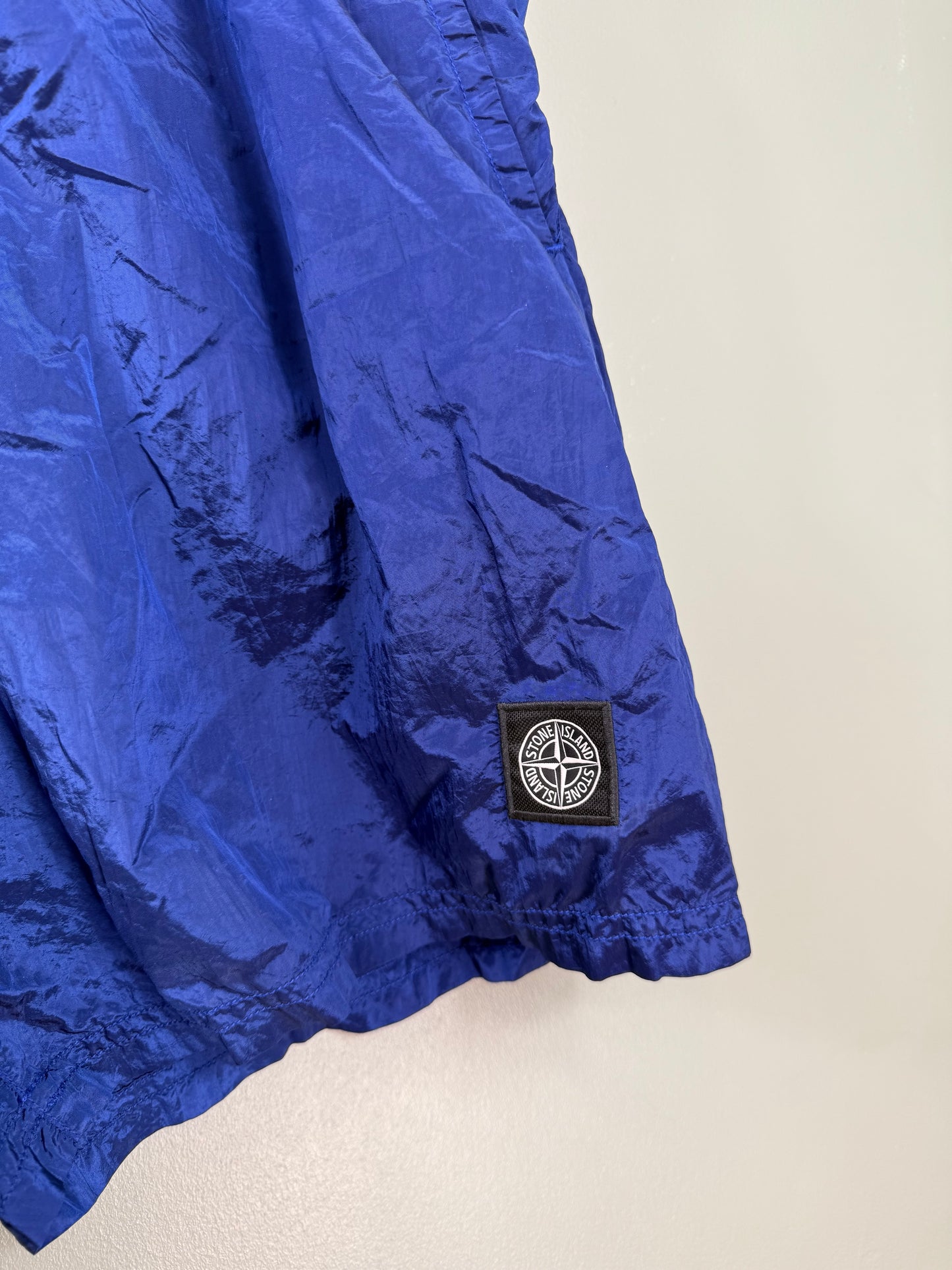 Stone Island Blue Nylon Metal Shorts