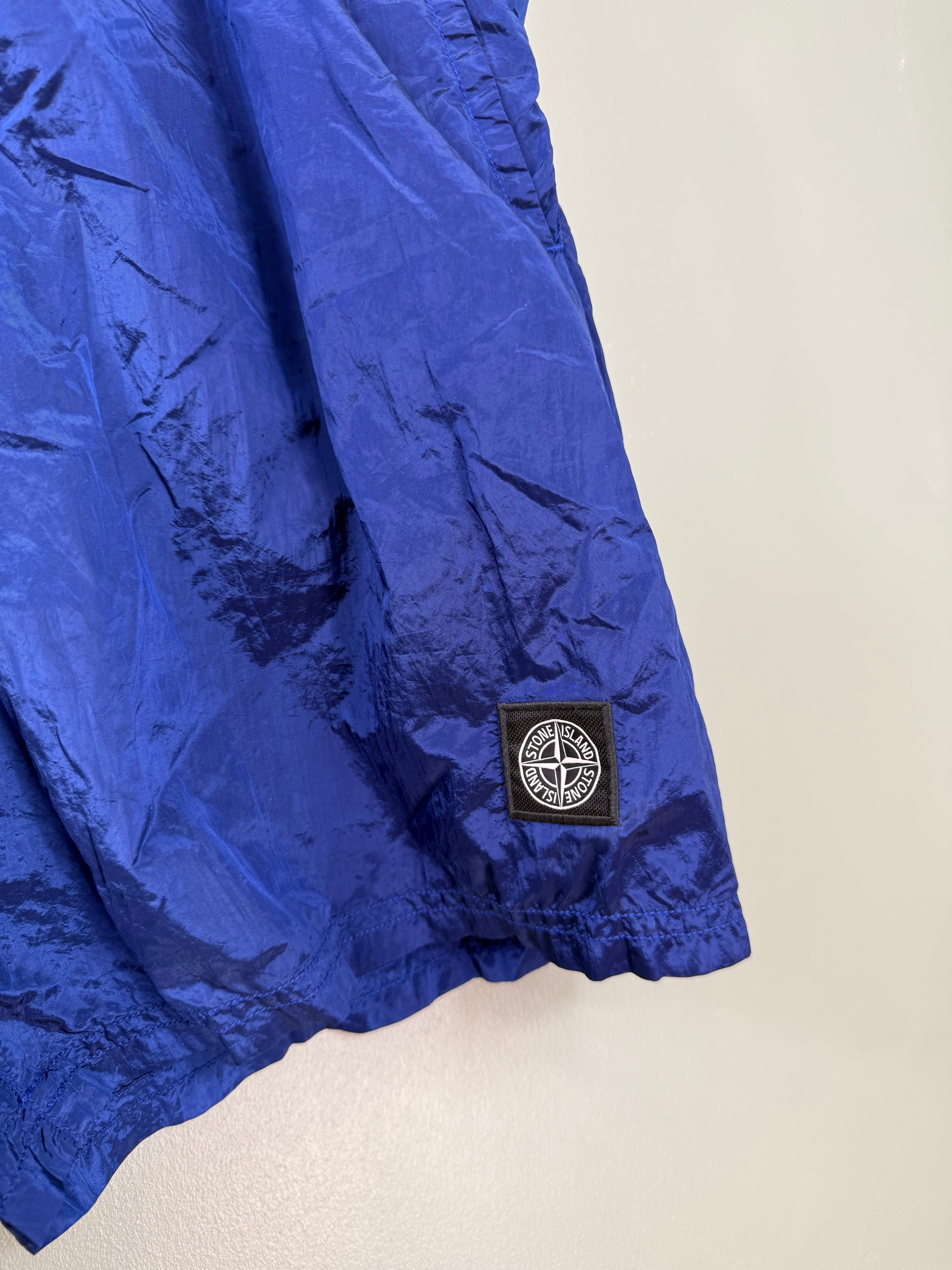 Stone Island Blue Nylon Metal Shorts