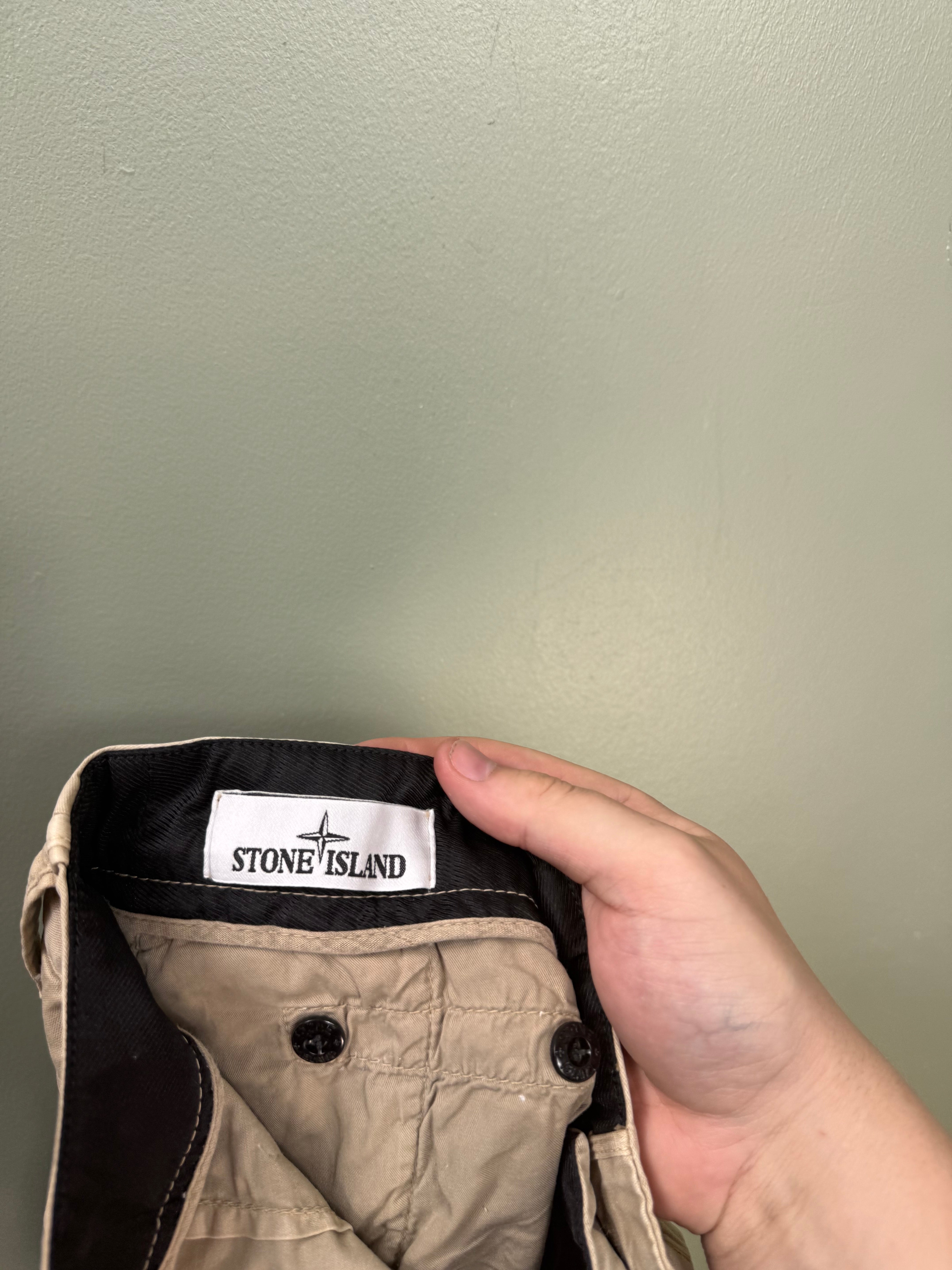 Stone Island Beige RE-T Cargo Bottoms