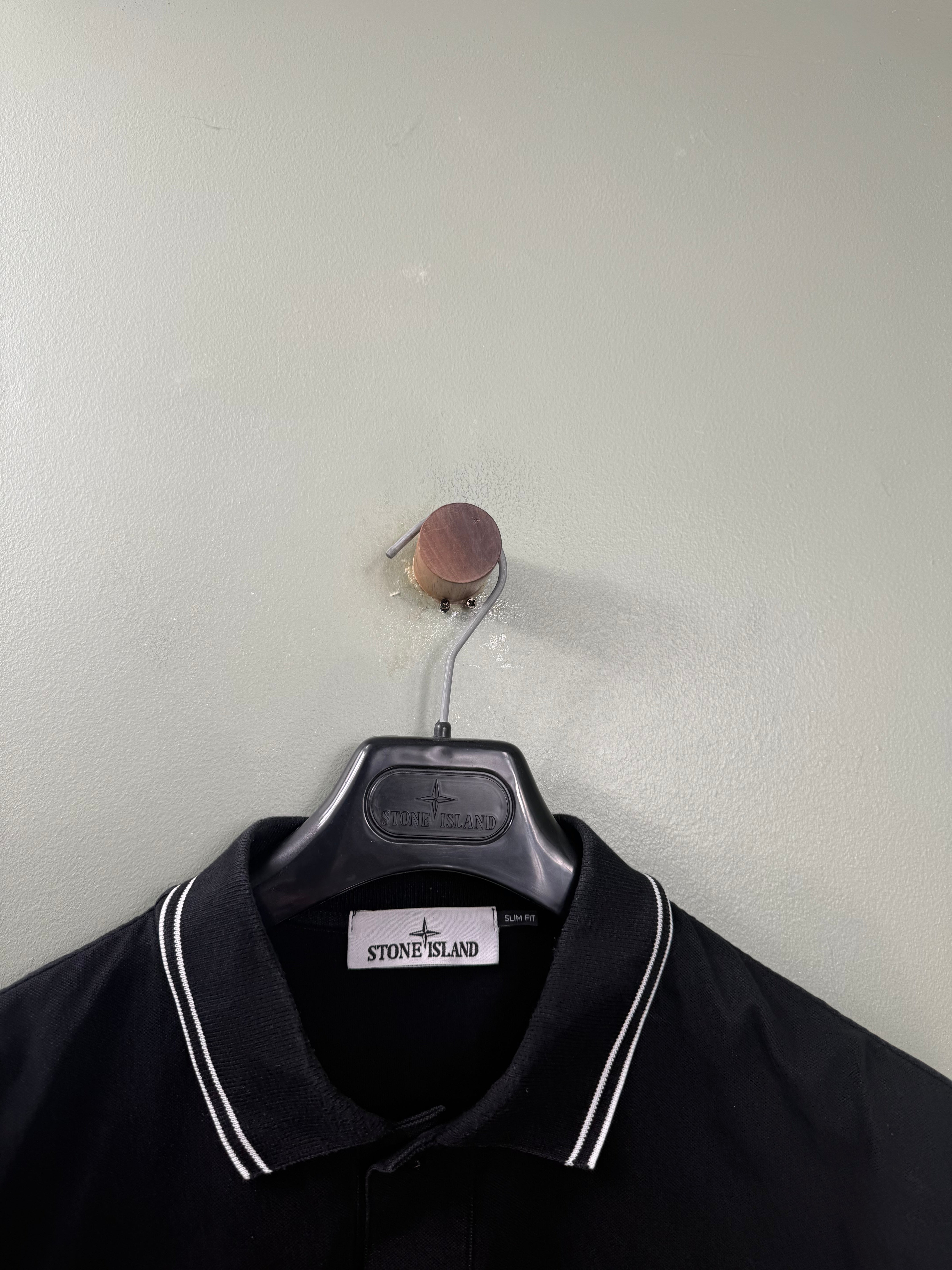 Stone Island Black Slim Fit Polo