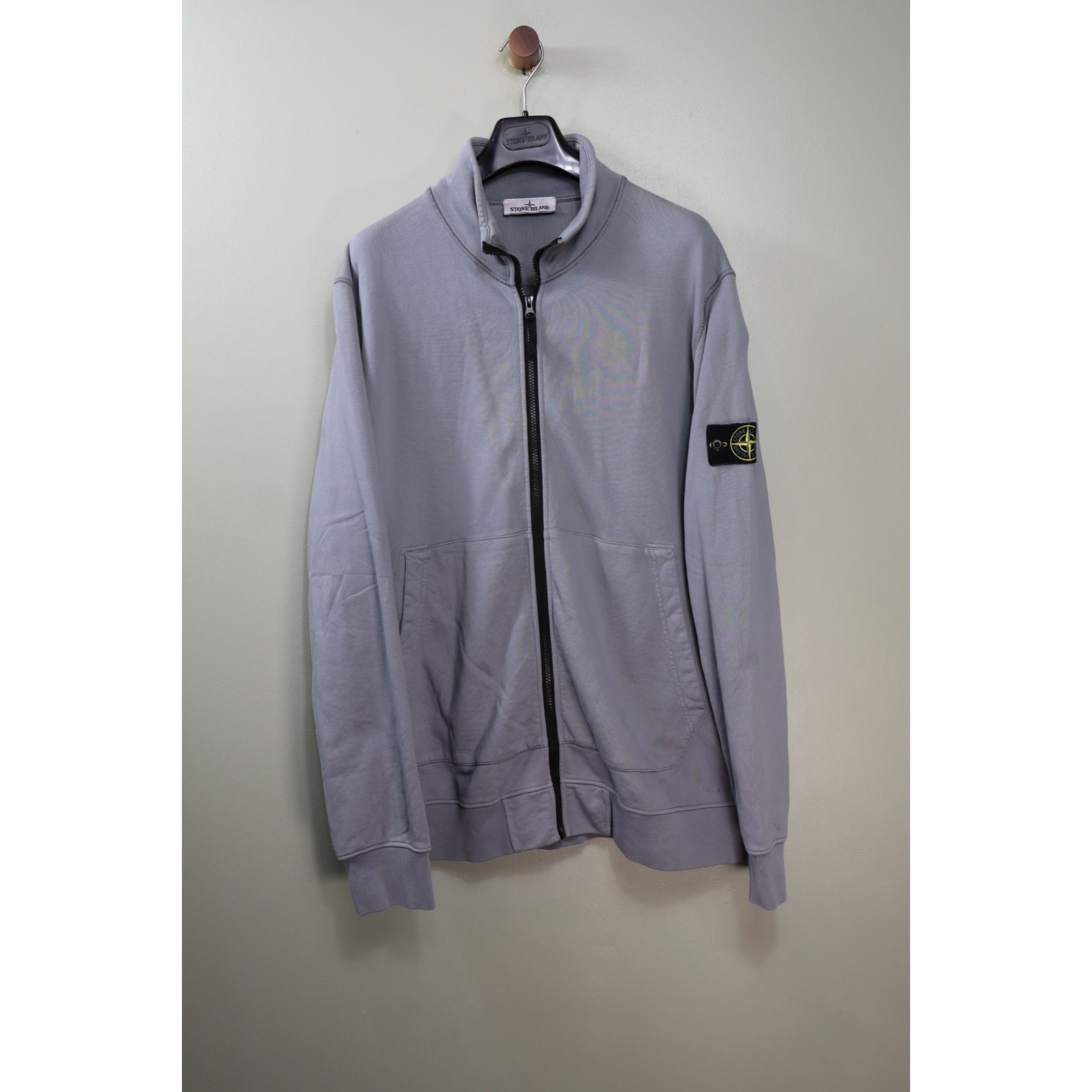 Stone Island Grey Full Zip Jumper