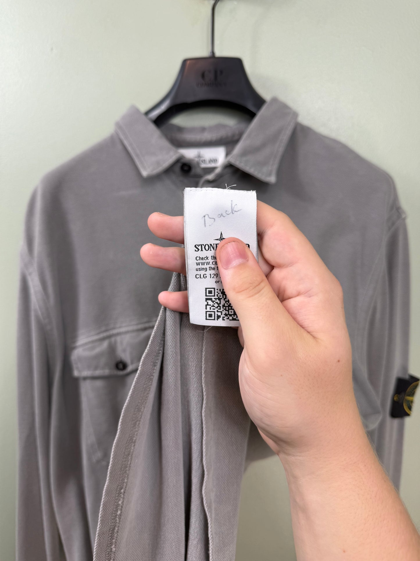 Stone Island Grey 1/4 Button Overshirt