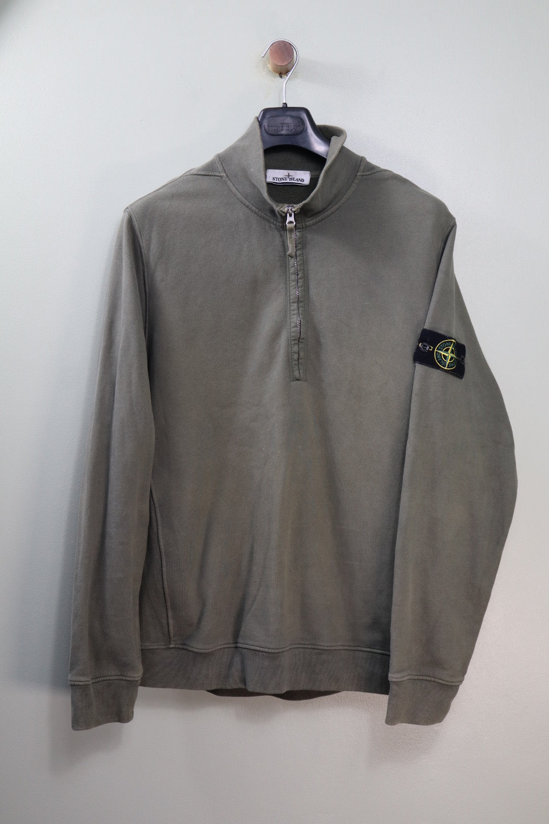 Stone Island Green 1/4 Zip Jumper