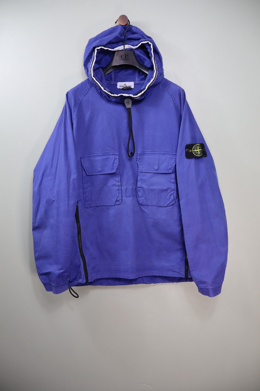 Stone Island Perwinkle Blue Supima Cotton Twill Smock