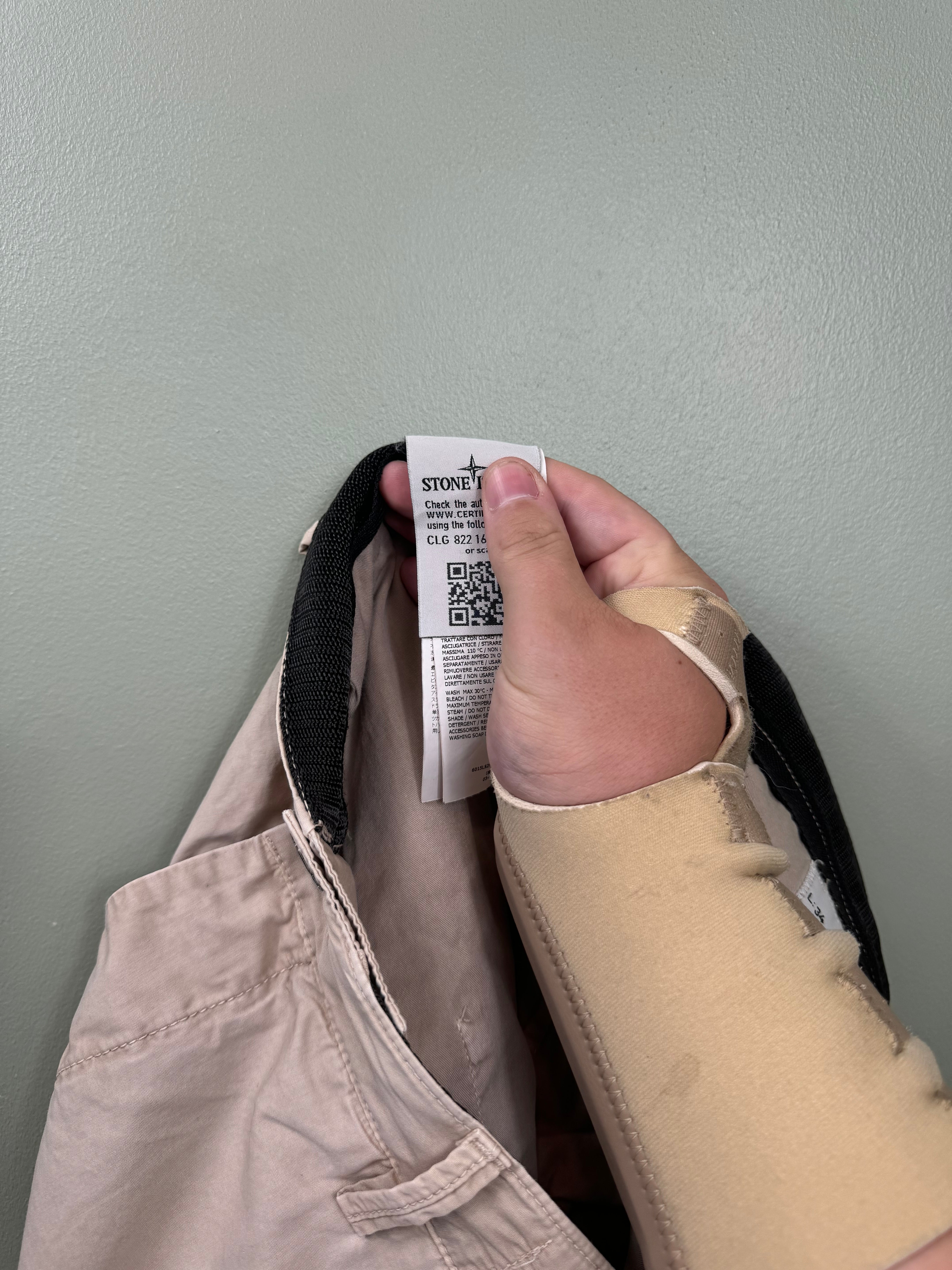 Stone Island Beige SL Cargo Shorts