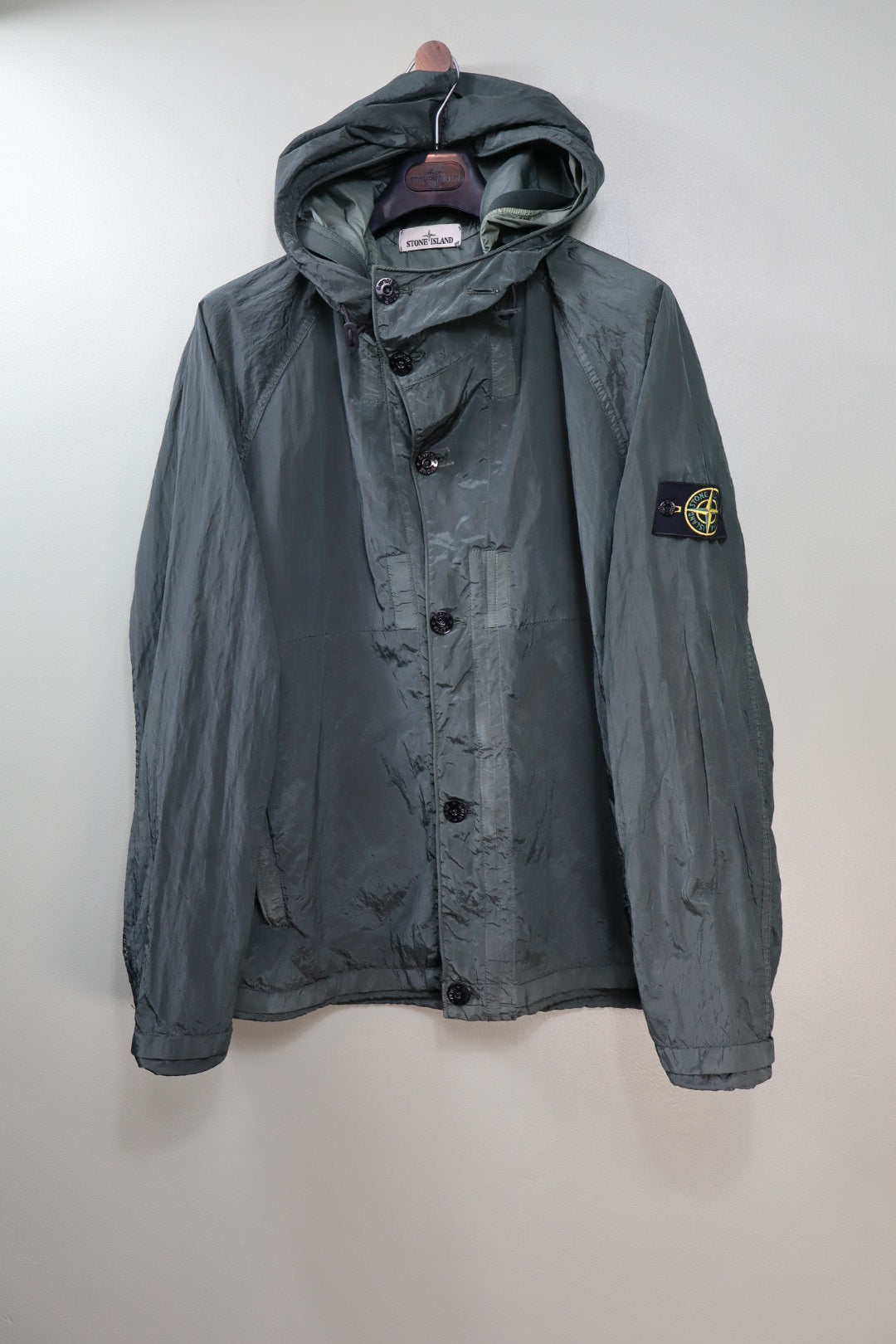 Stone Island Green Nylon Metal Jacket