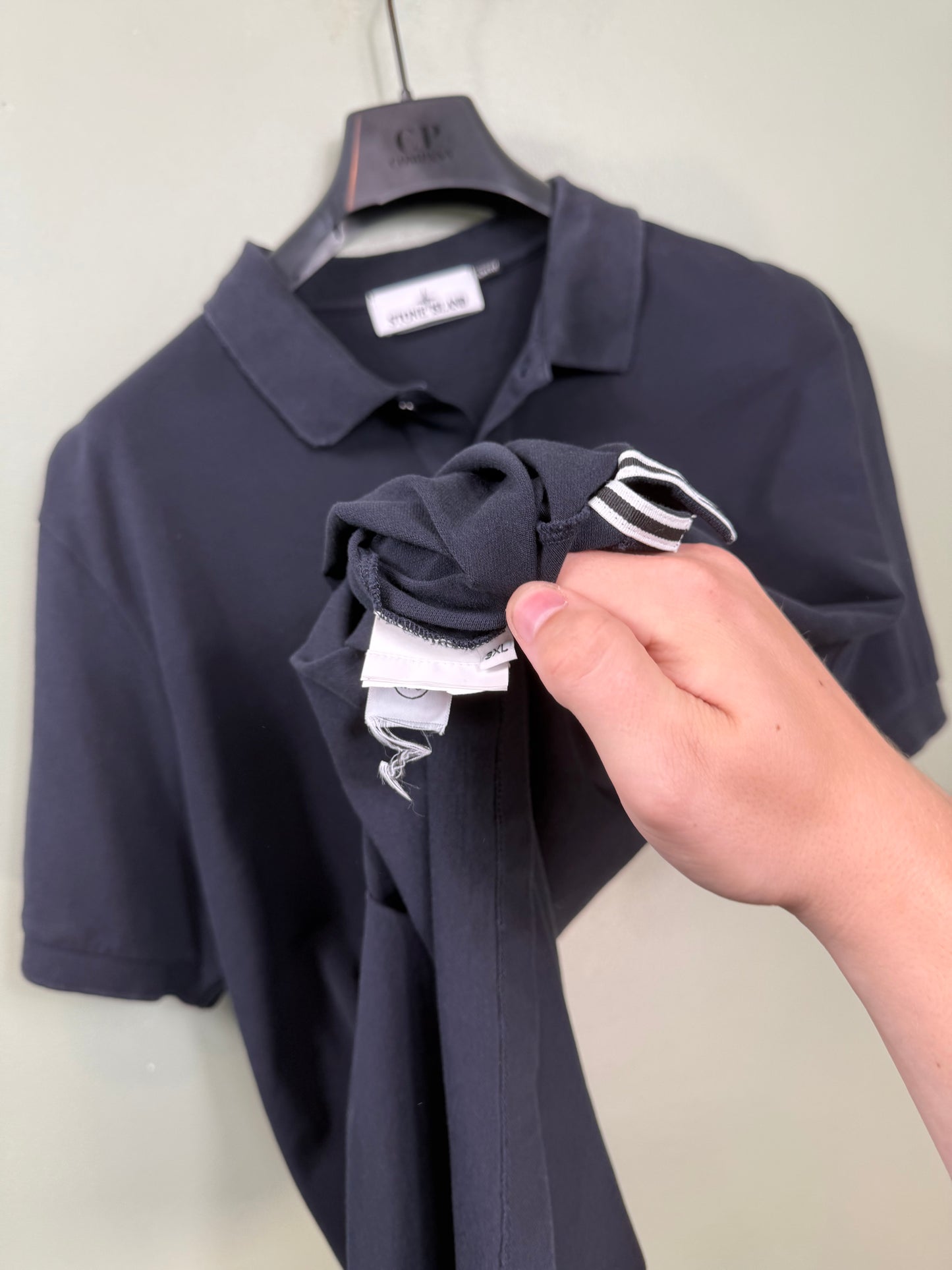 Stone Island Navy Slim Fit Polo