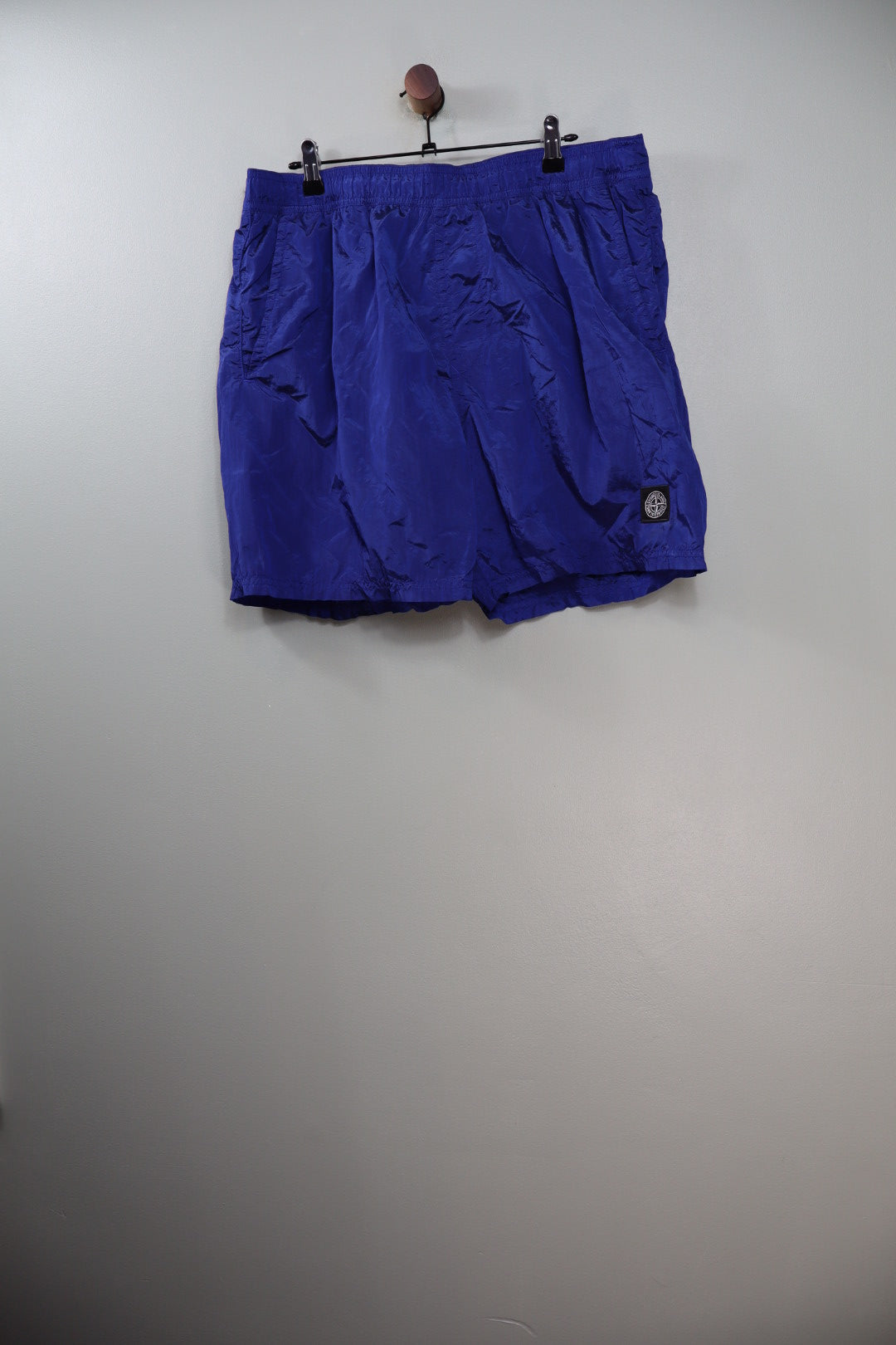 Stone Island Blue Nylon Metal Shorts