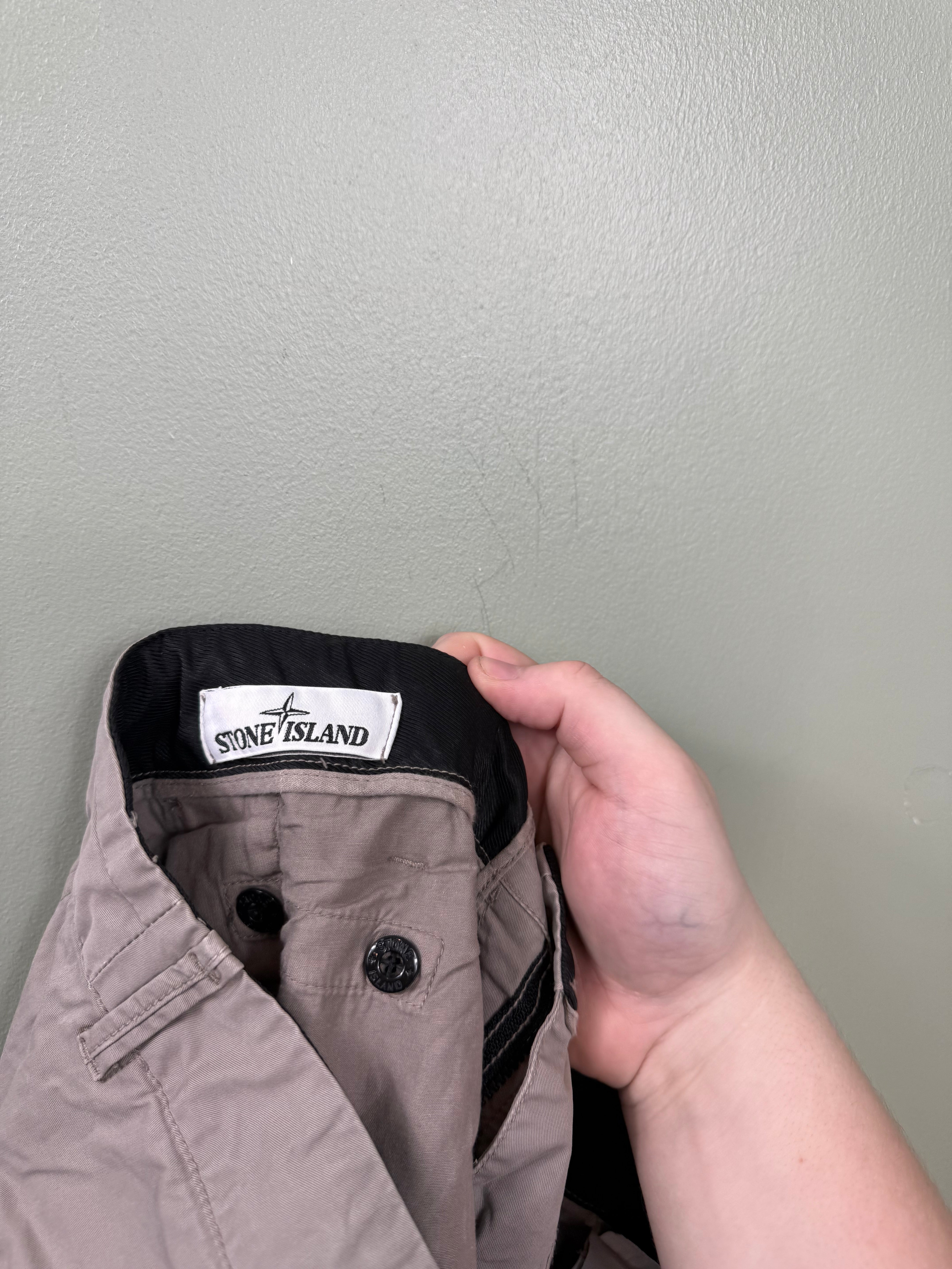 Stone Island Beige SL Cargo Shorts