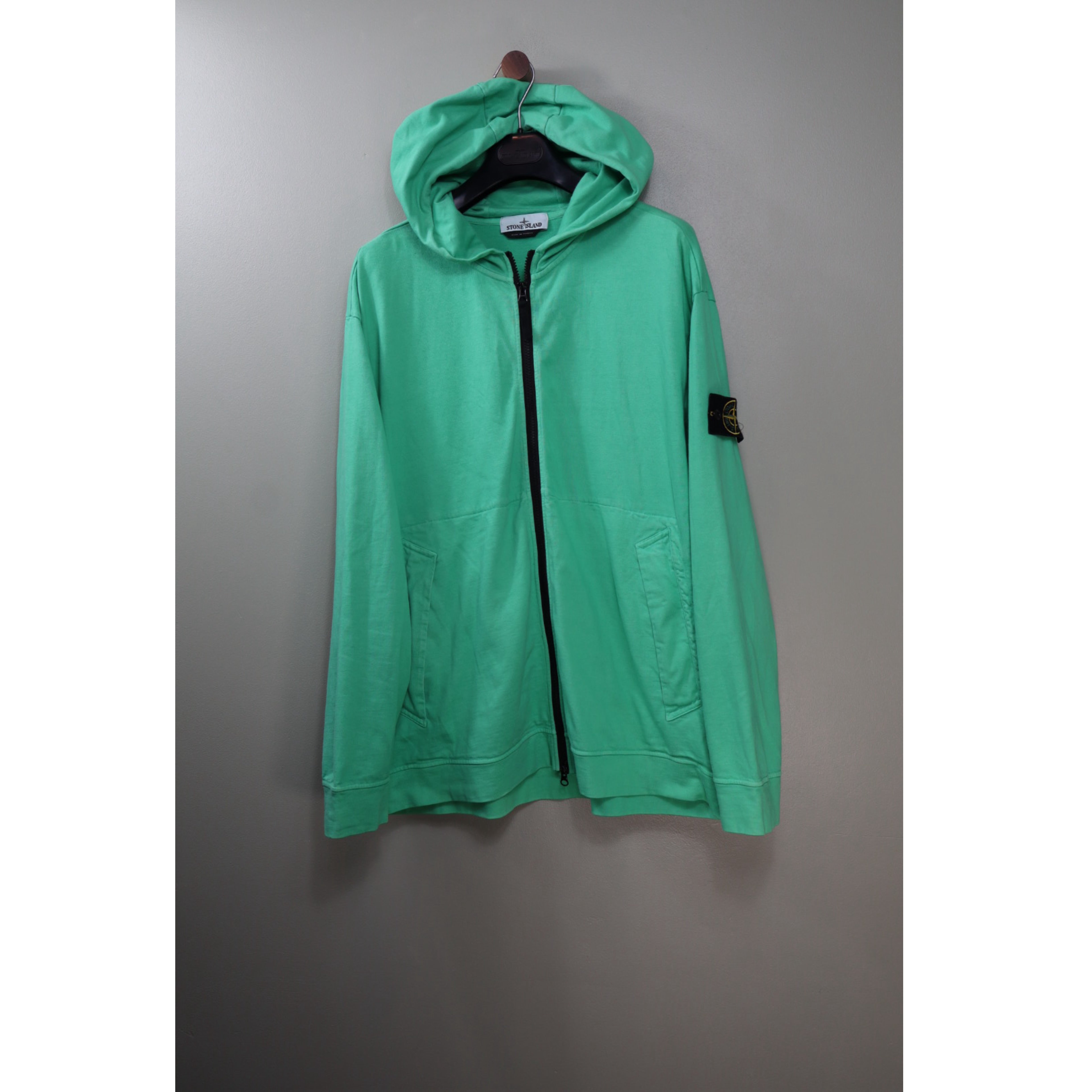 Stone Island Green Zipped Hoodie