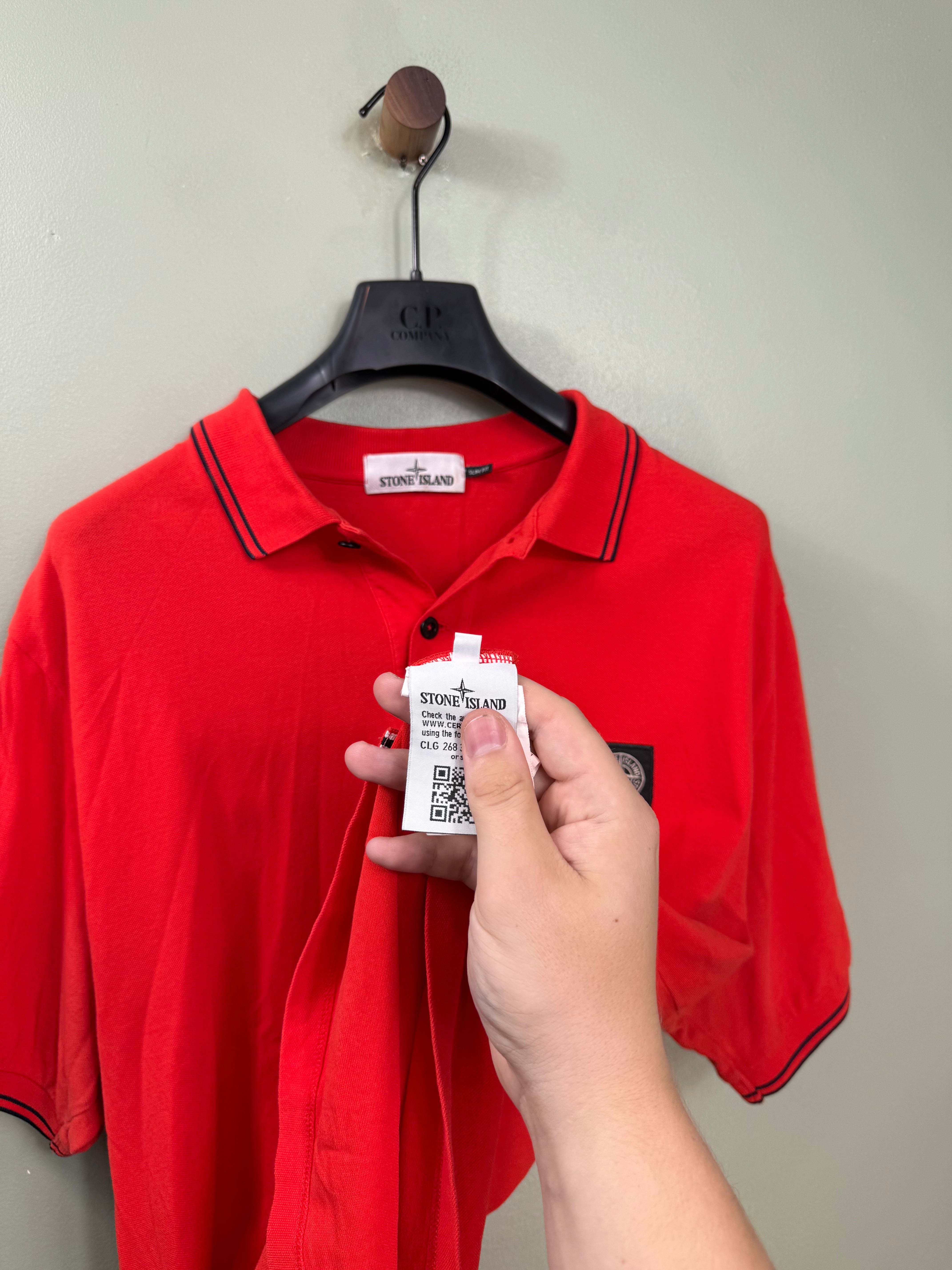 Stone Island Red Slim Fit Polo