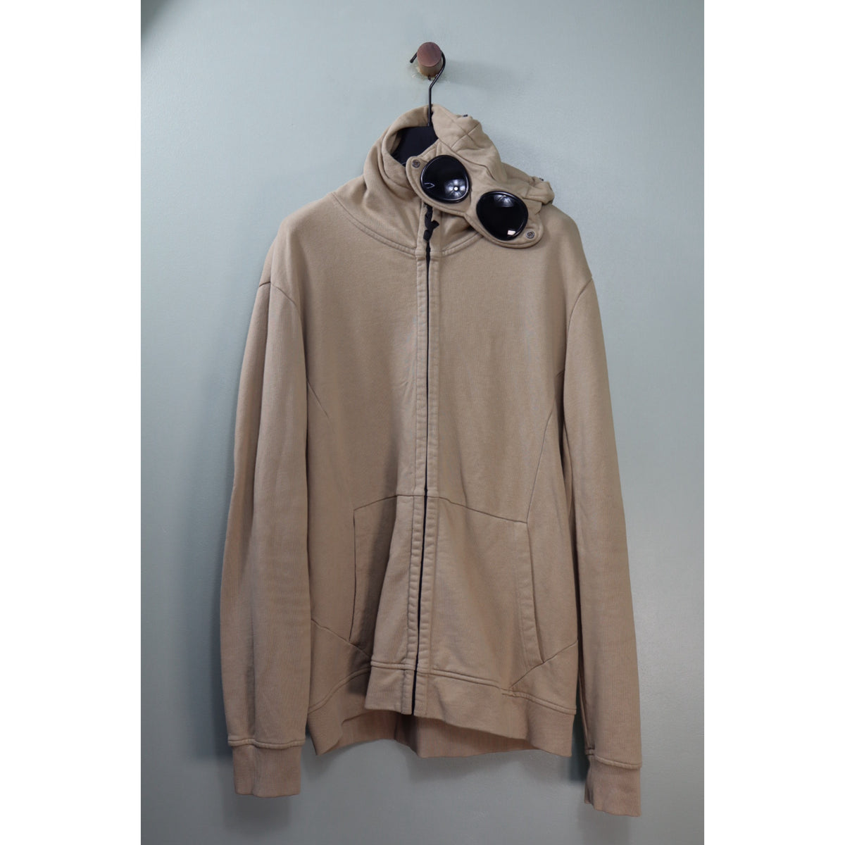 C.P. Company Khaki Goggle Hoodie