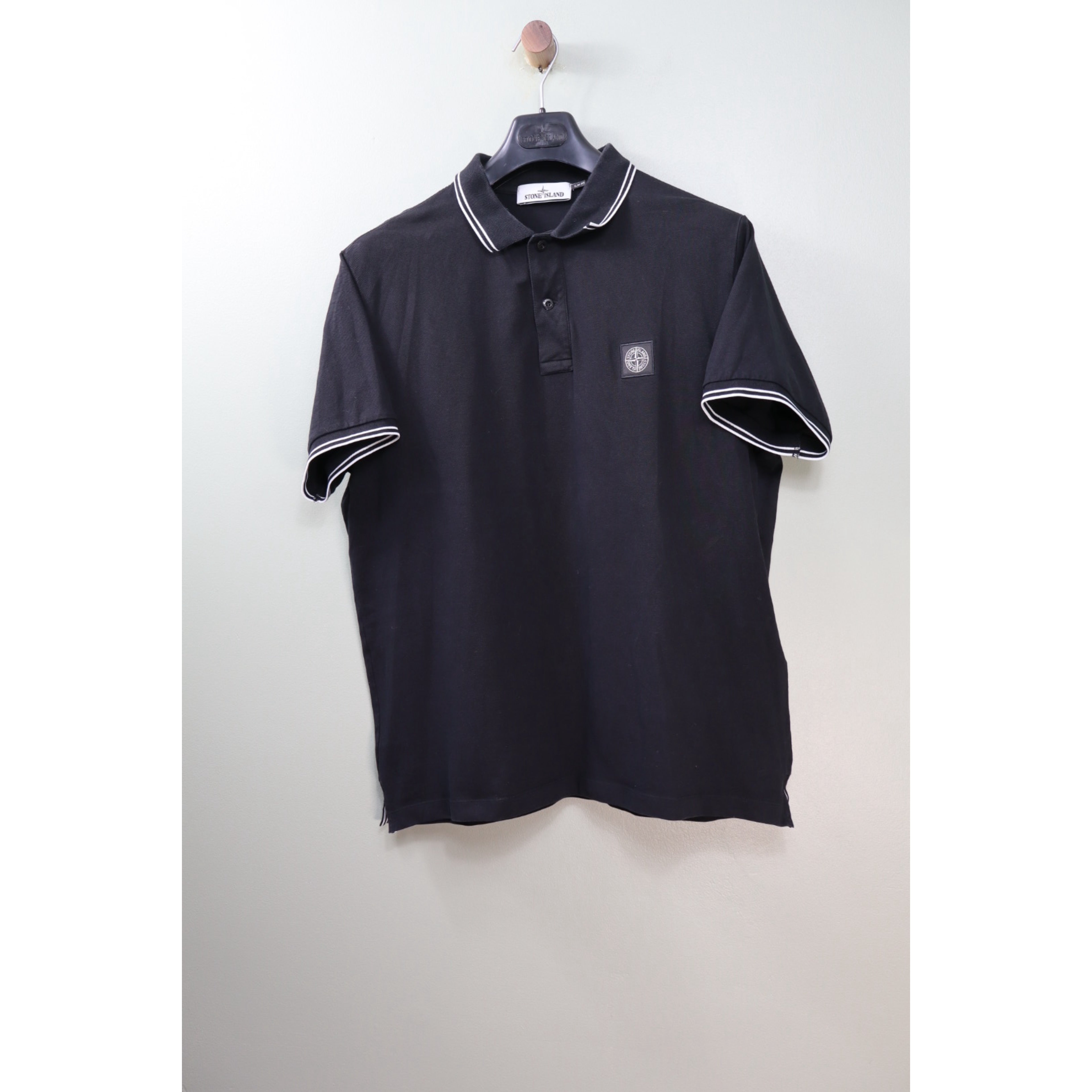 Stone Island Black Slim Fit Polo