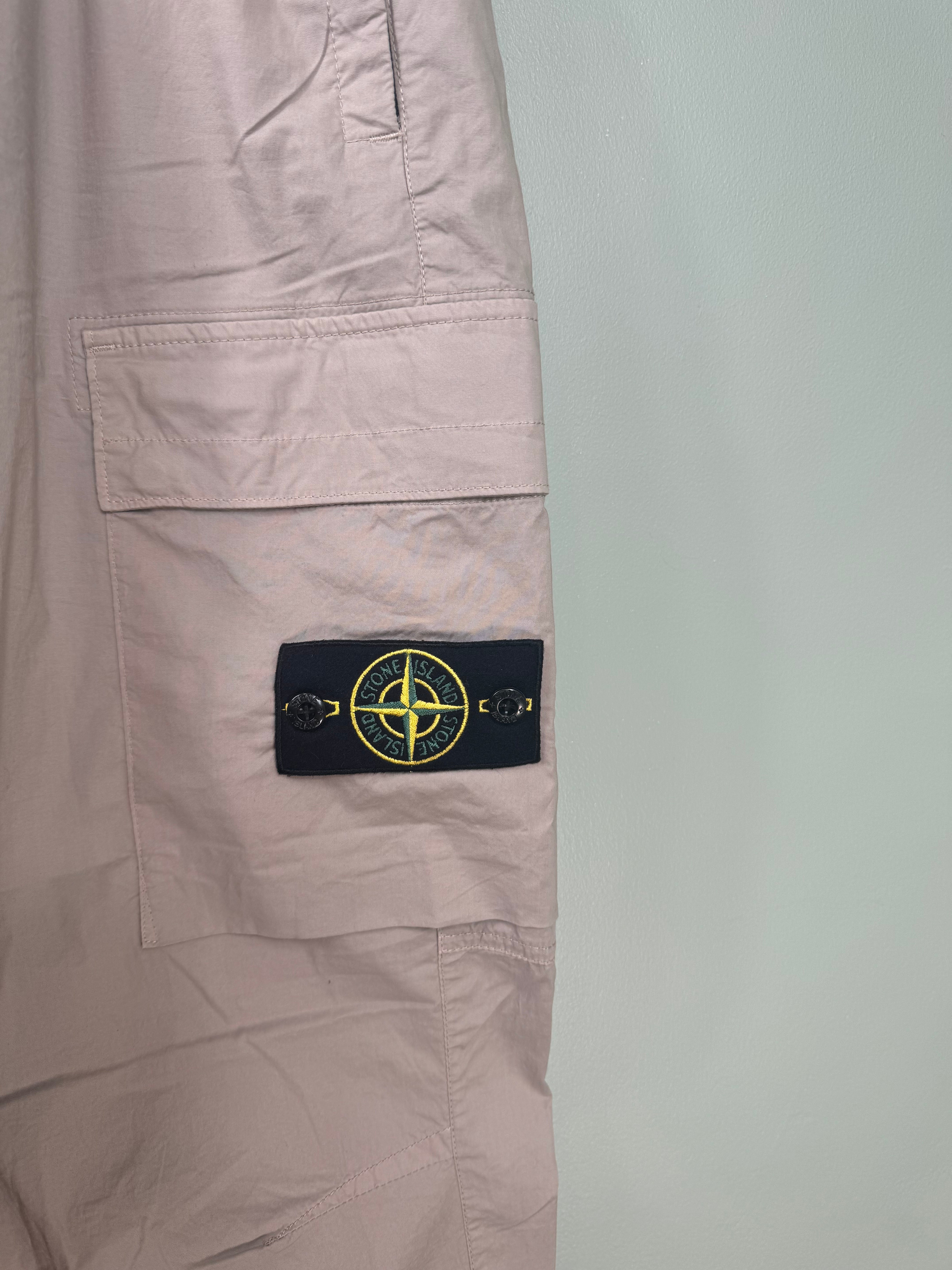 Stone Island Beige RE-T Cargo Bottoms