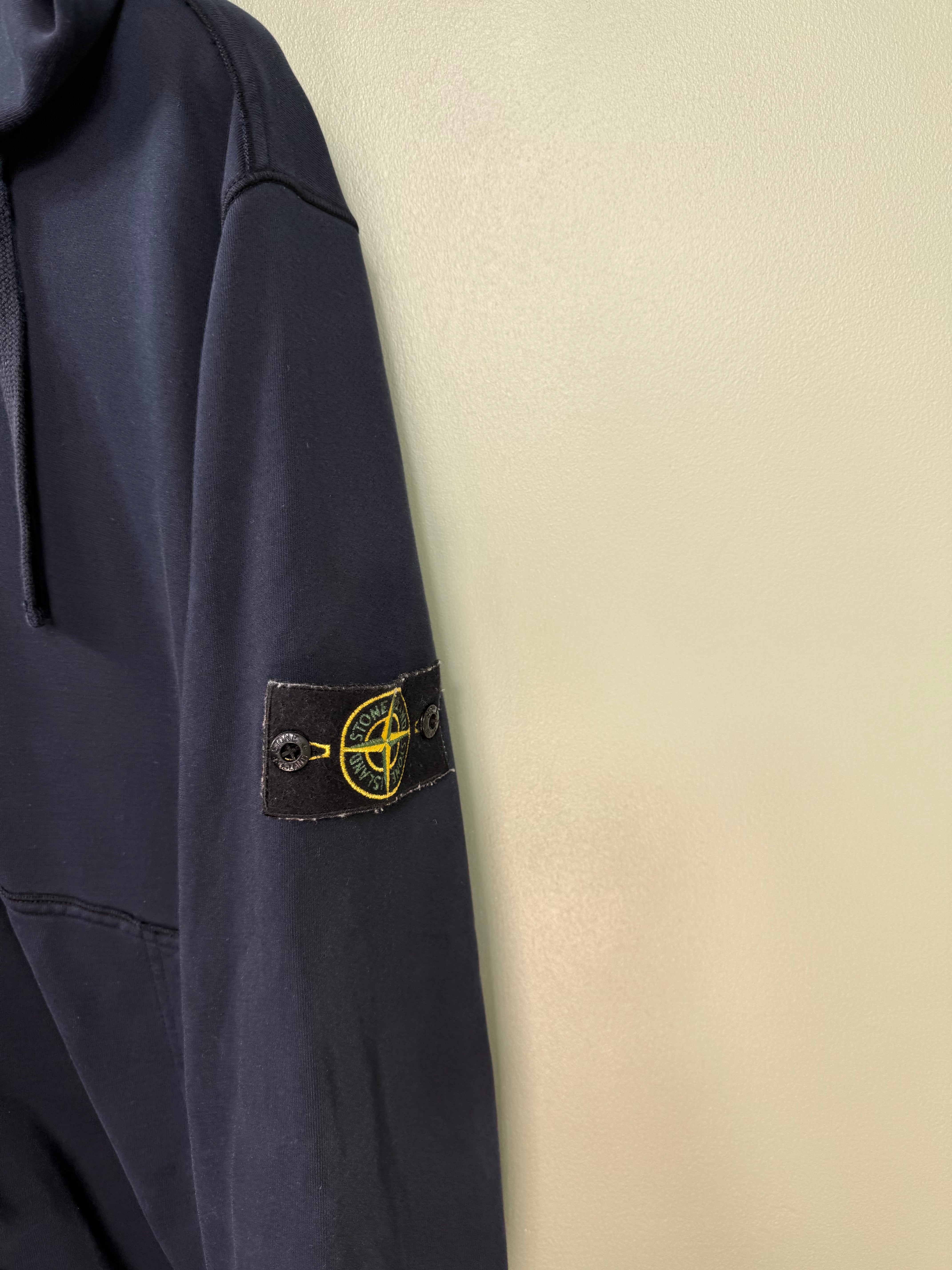 Stone Island Navy Zipped Hoodie
