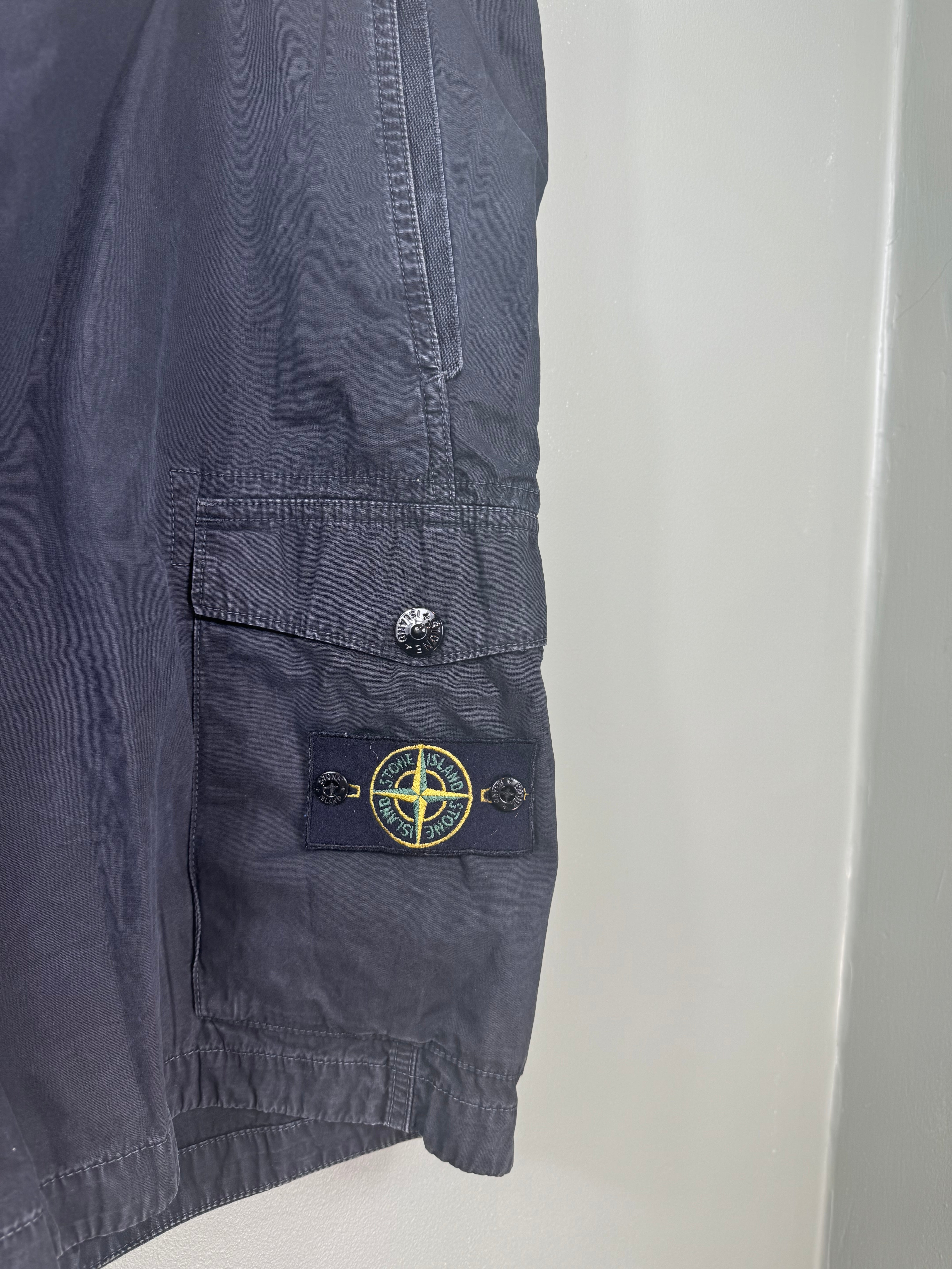 Stone Island Black SL Cargo Shorts