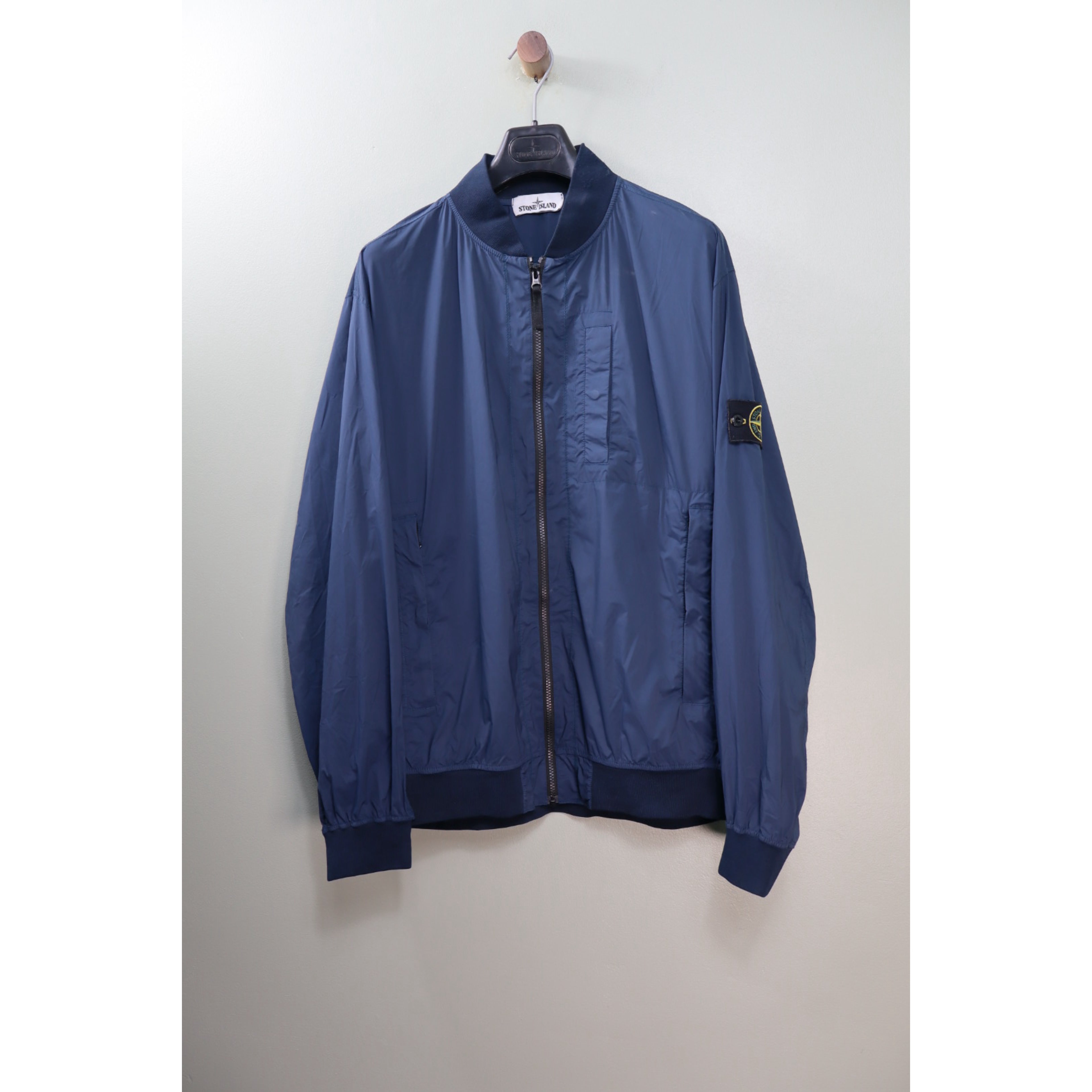 Stone Island Navy Skin Touch Bomber Jacket