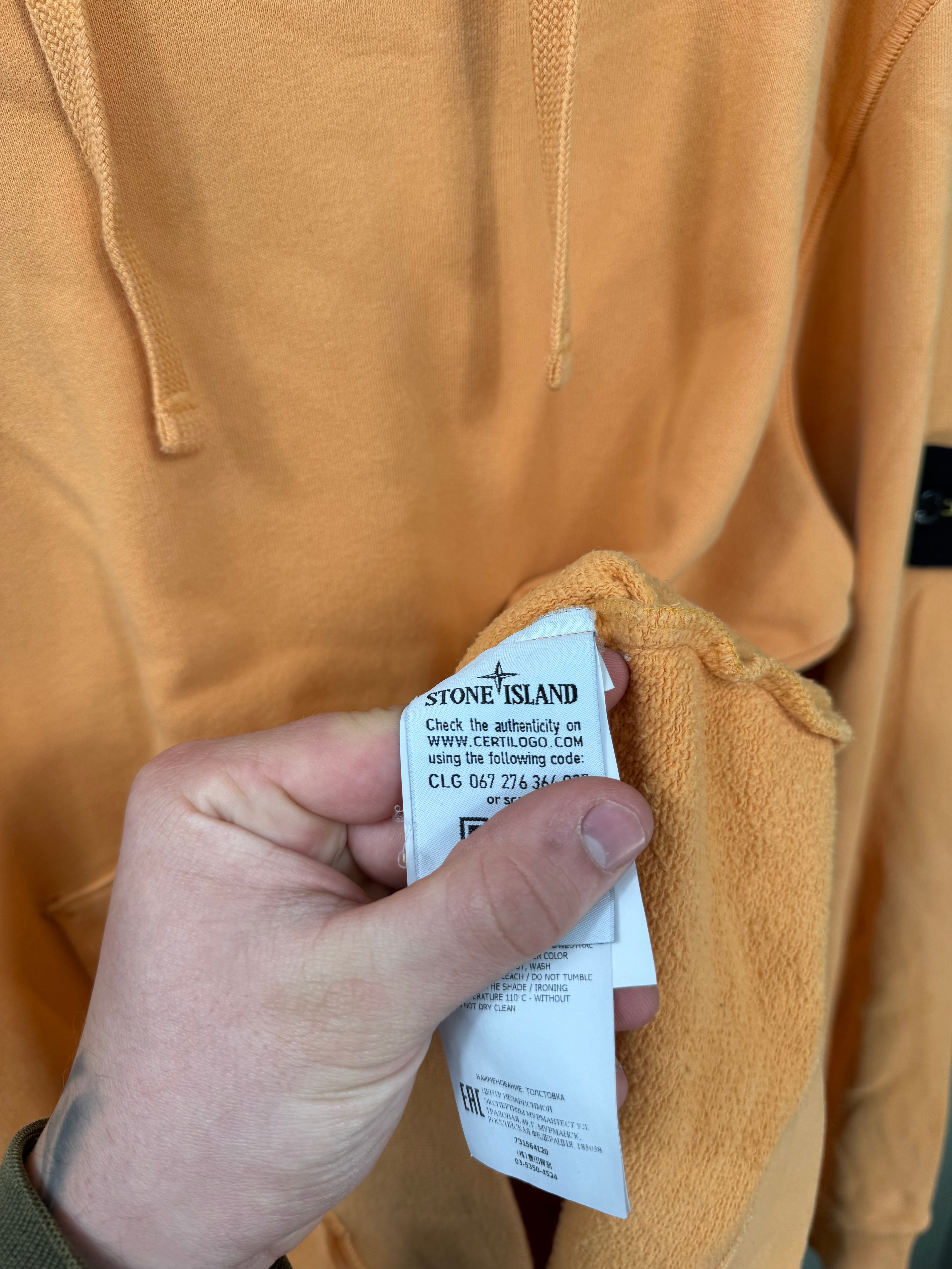 Stone Island Orange Hoodie