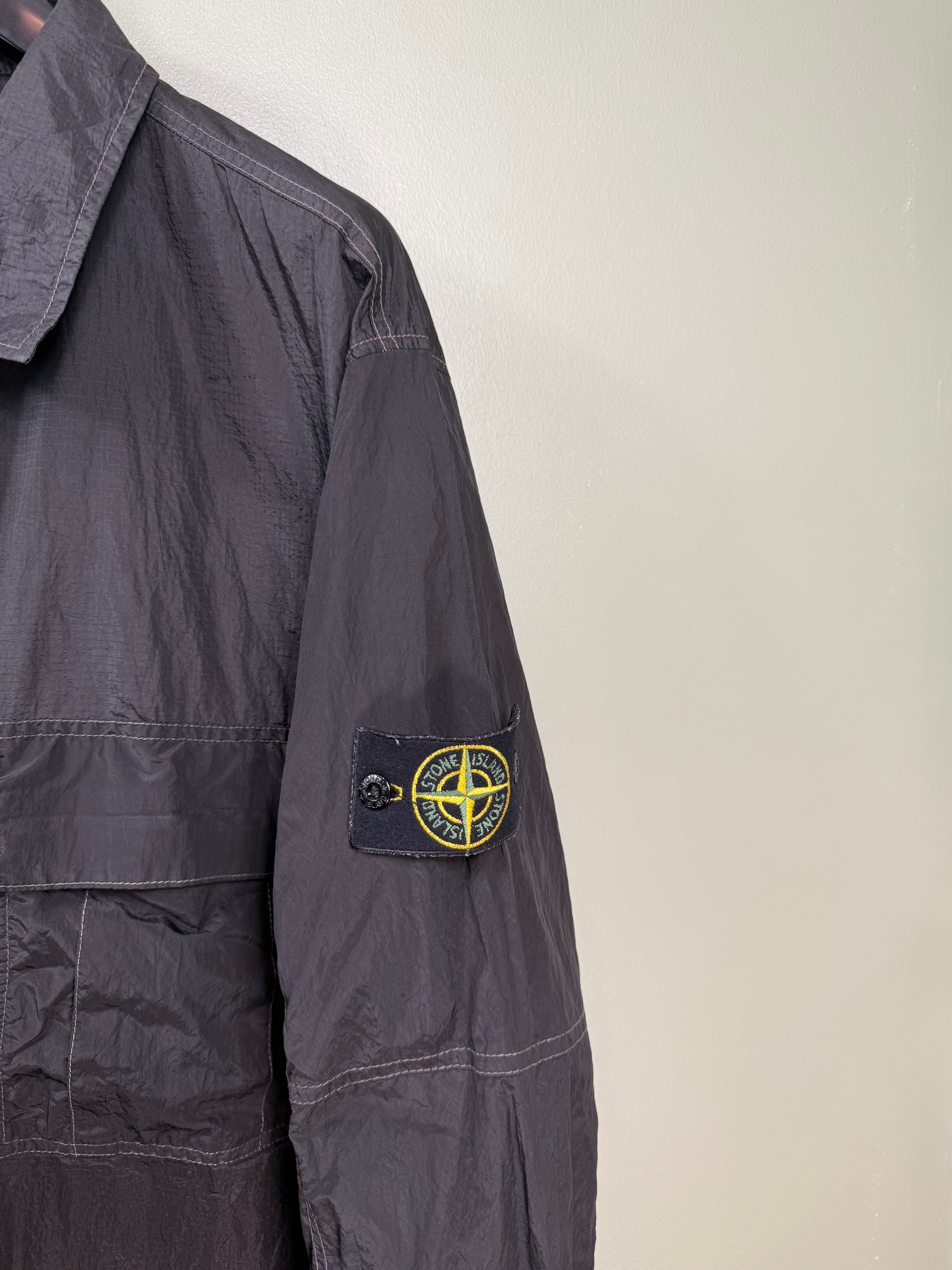 Stone Island Black Nylon Metal Overshirt