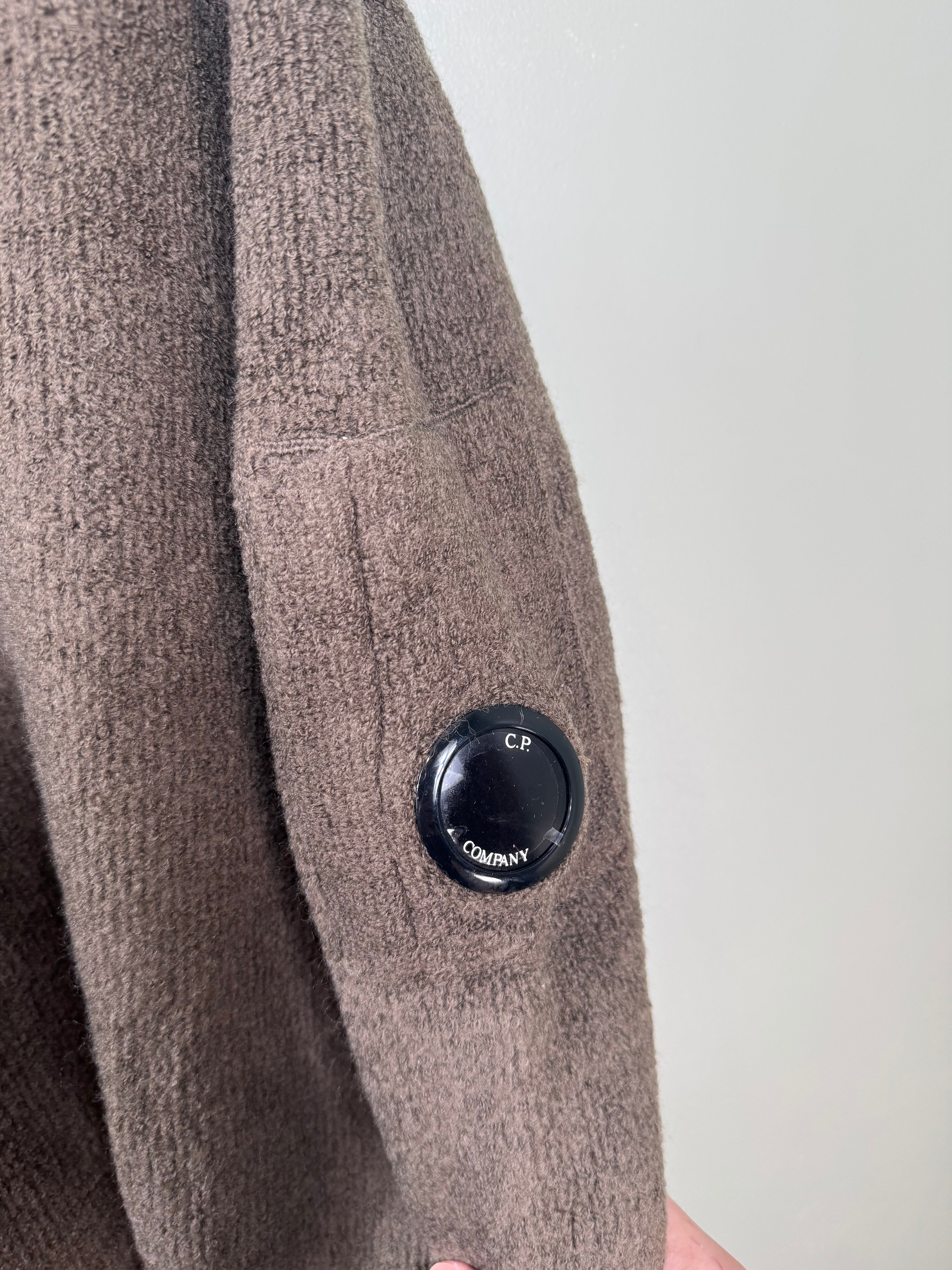 C.P. Company Khaki 1/4 Zip Knit Jumper