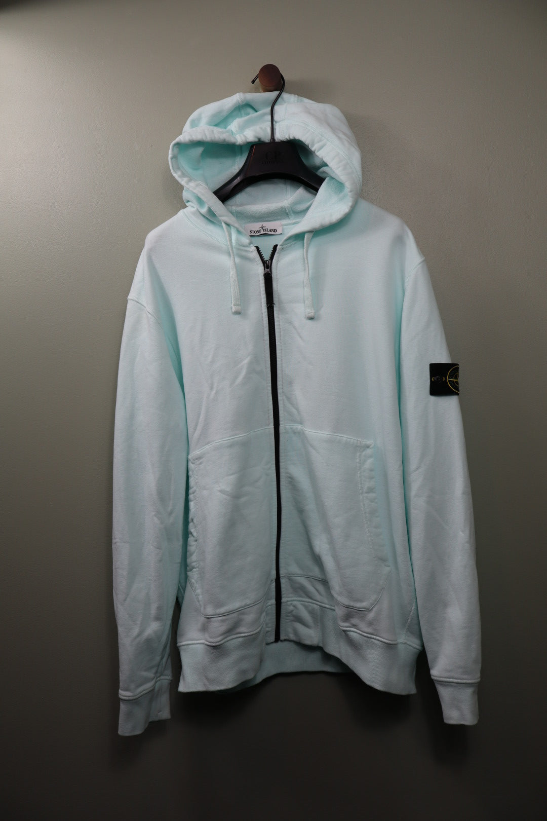 Stone Island Baby Blue Zipped Hoodie
