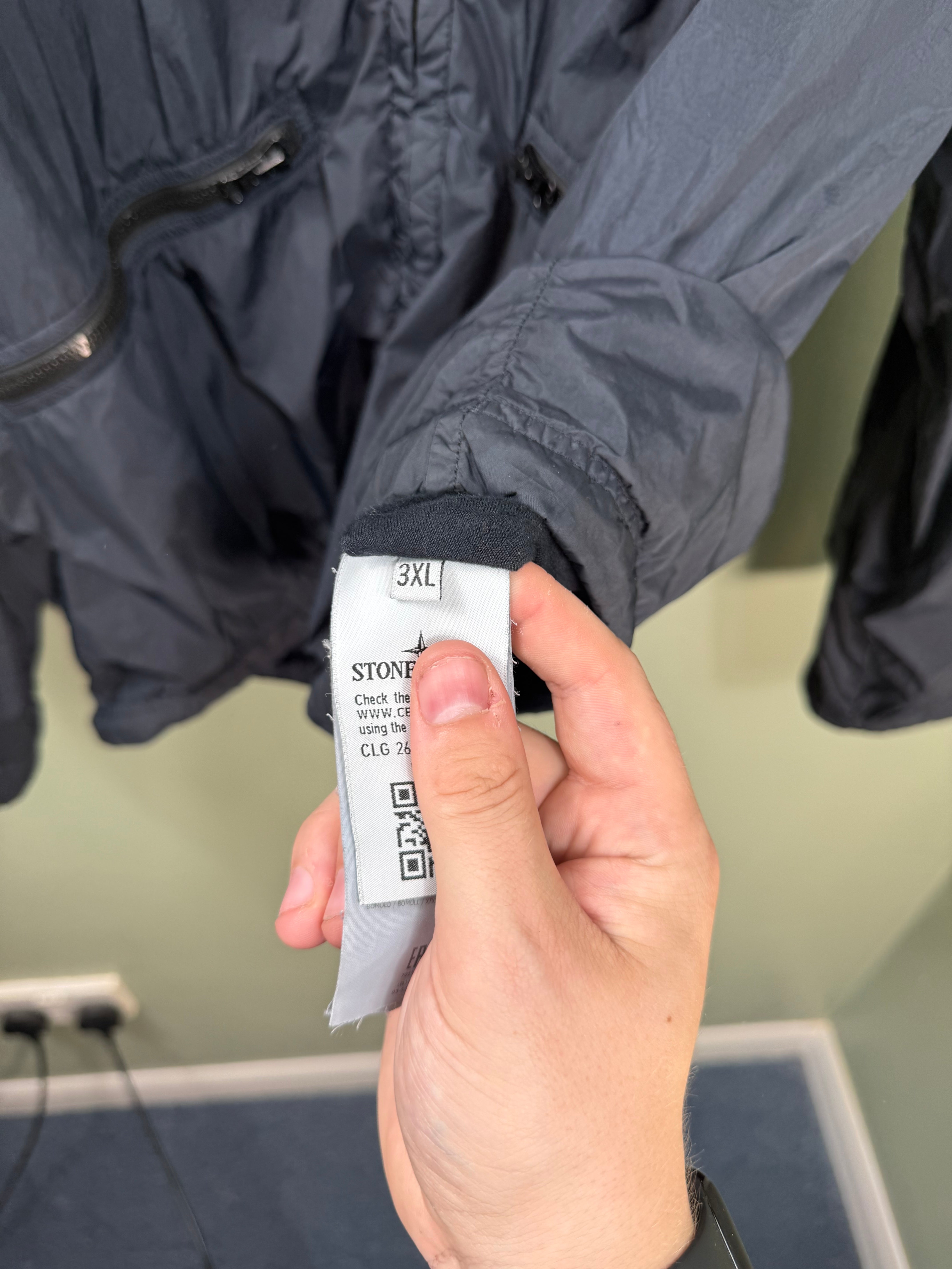Stone Island Navy Crinkle Reps Jacket
