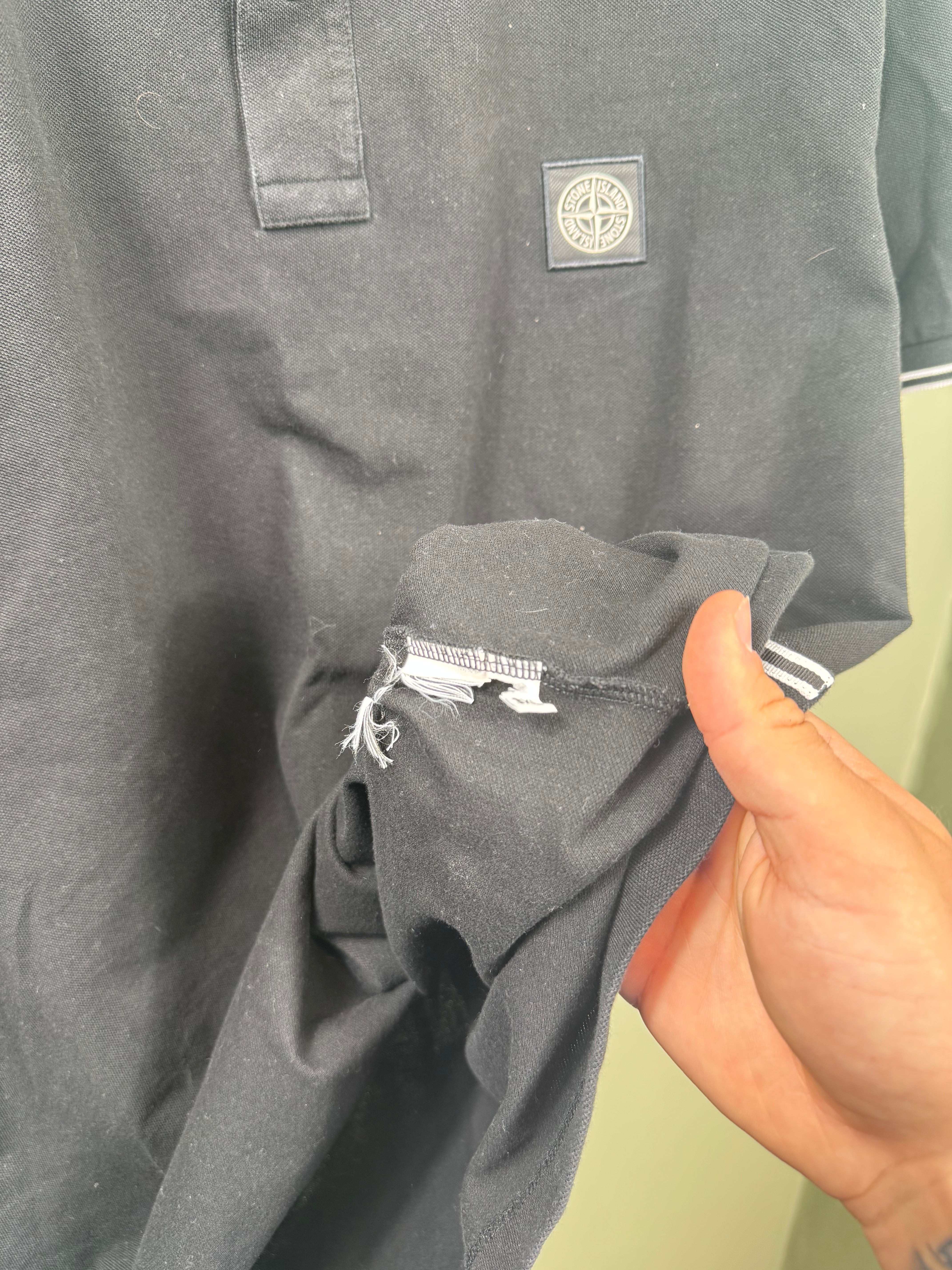 Stone Island Black Polo Shirt