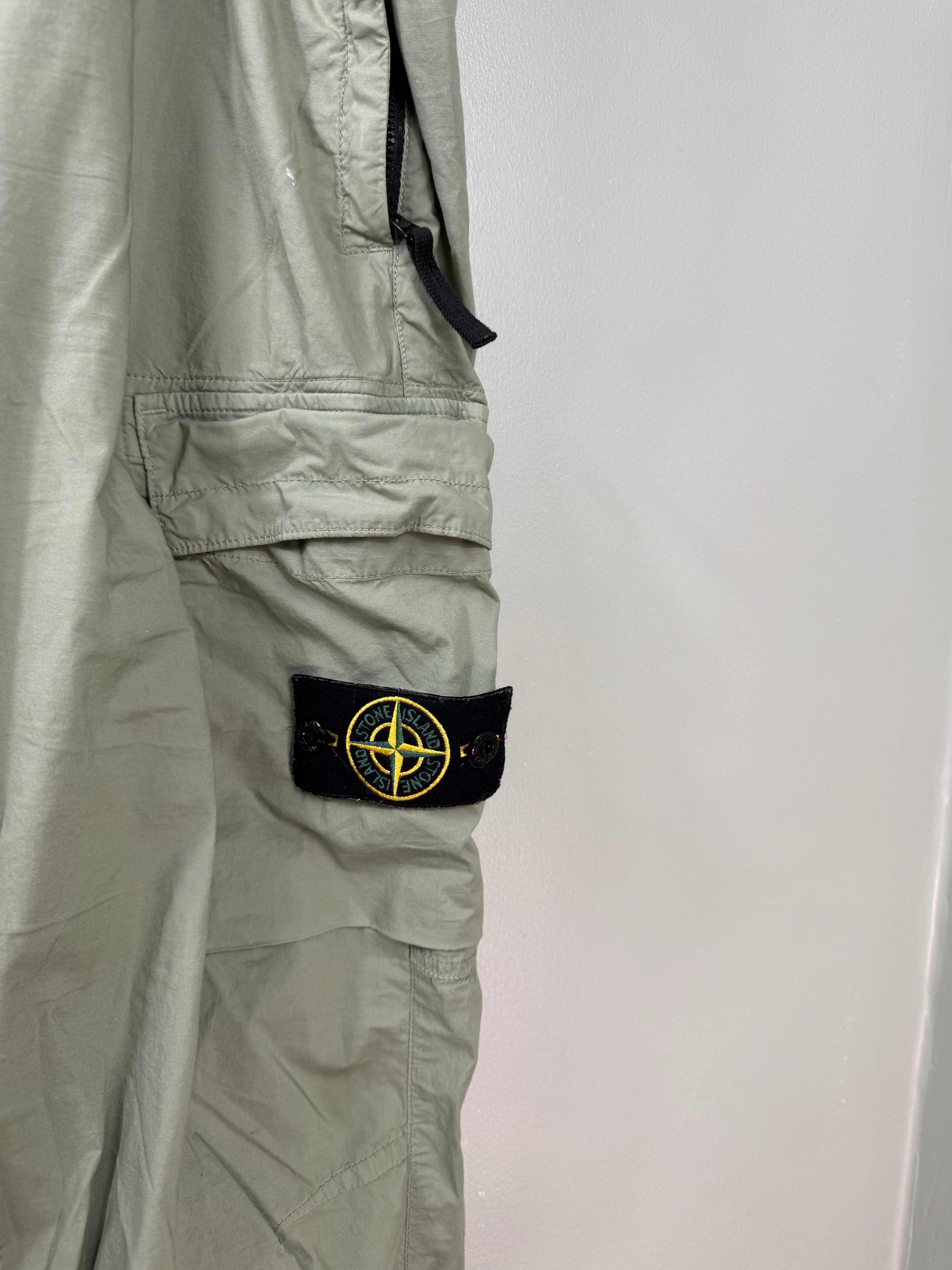 Stone Island Khaki RE-T Cargo Bottoms