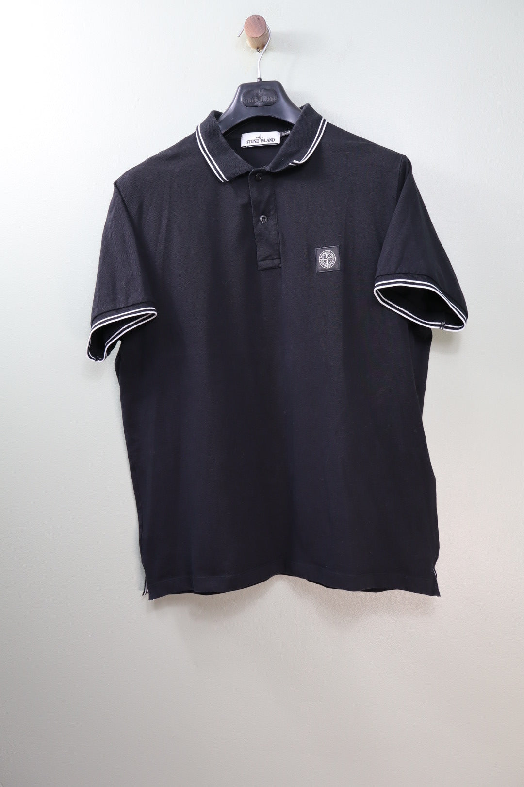 Stone Island Black Slim Fit Polo