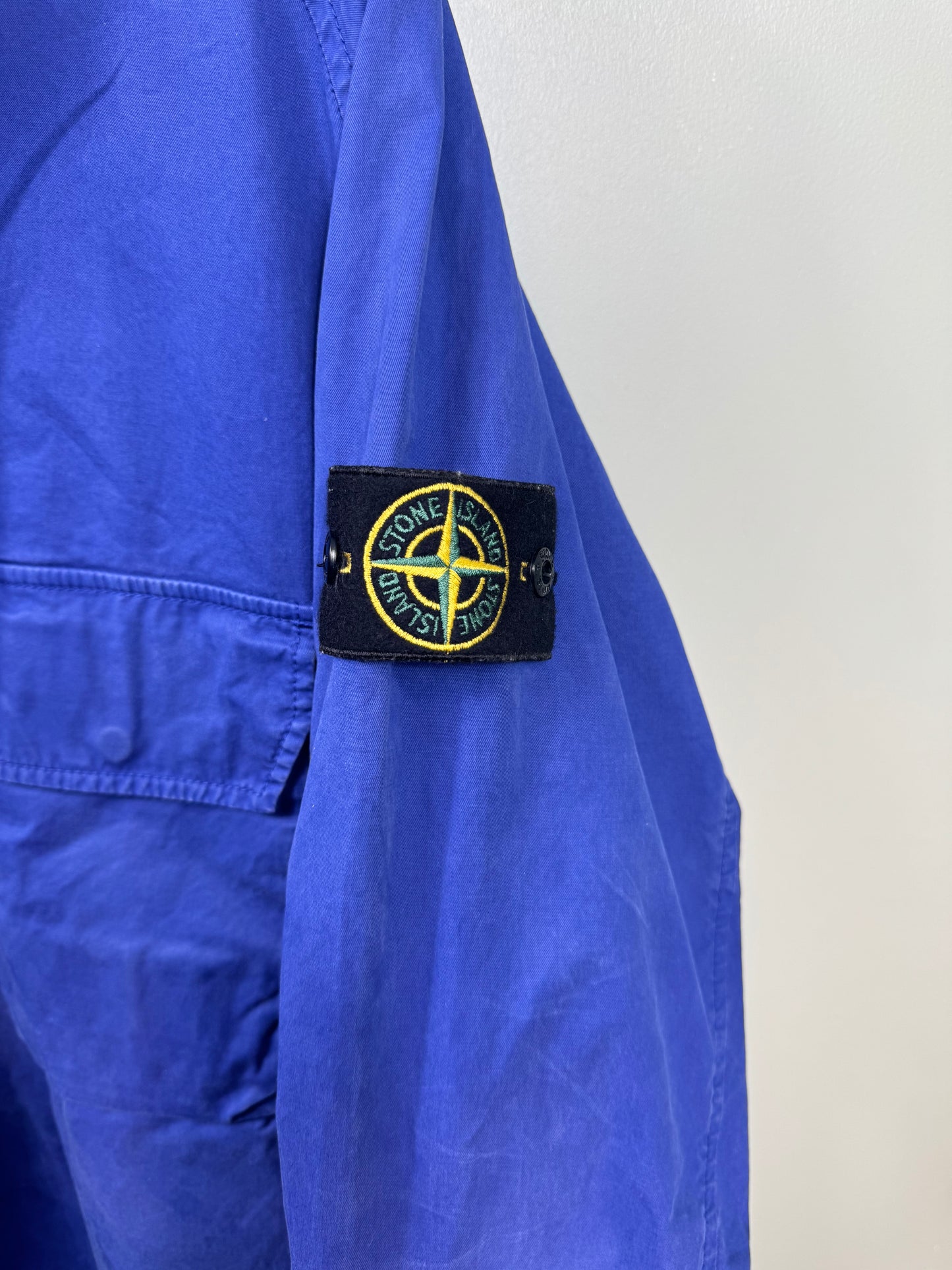 Stone Island Royal Blue Supima Cotton Twill Smock