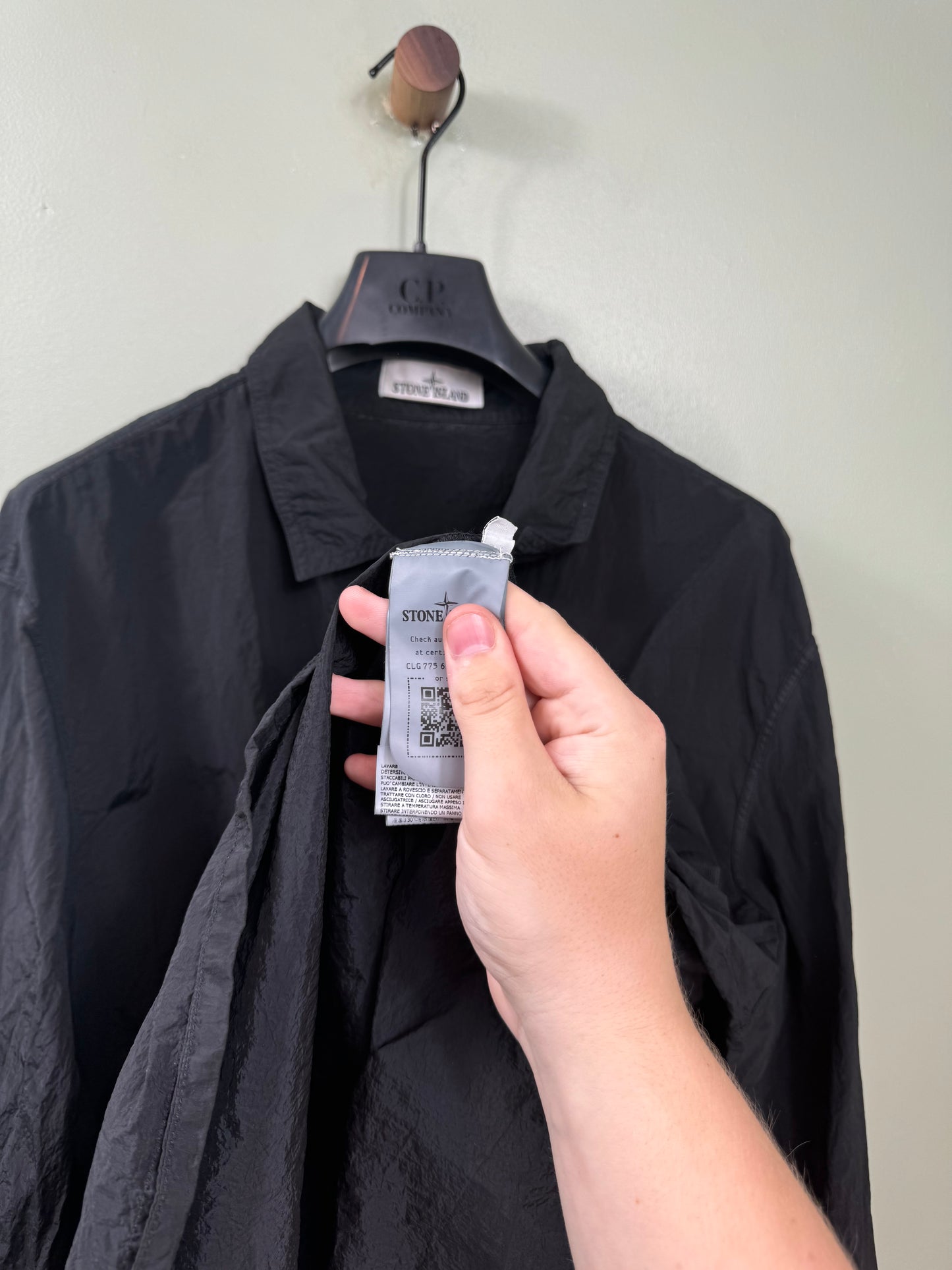 Stone Island Black Nylon Metal Overshirt