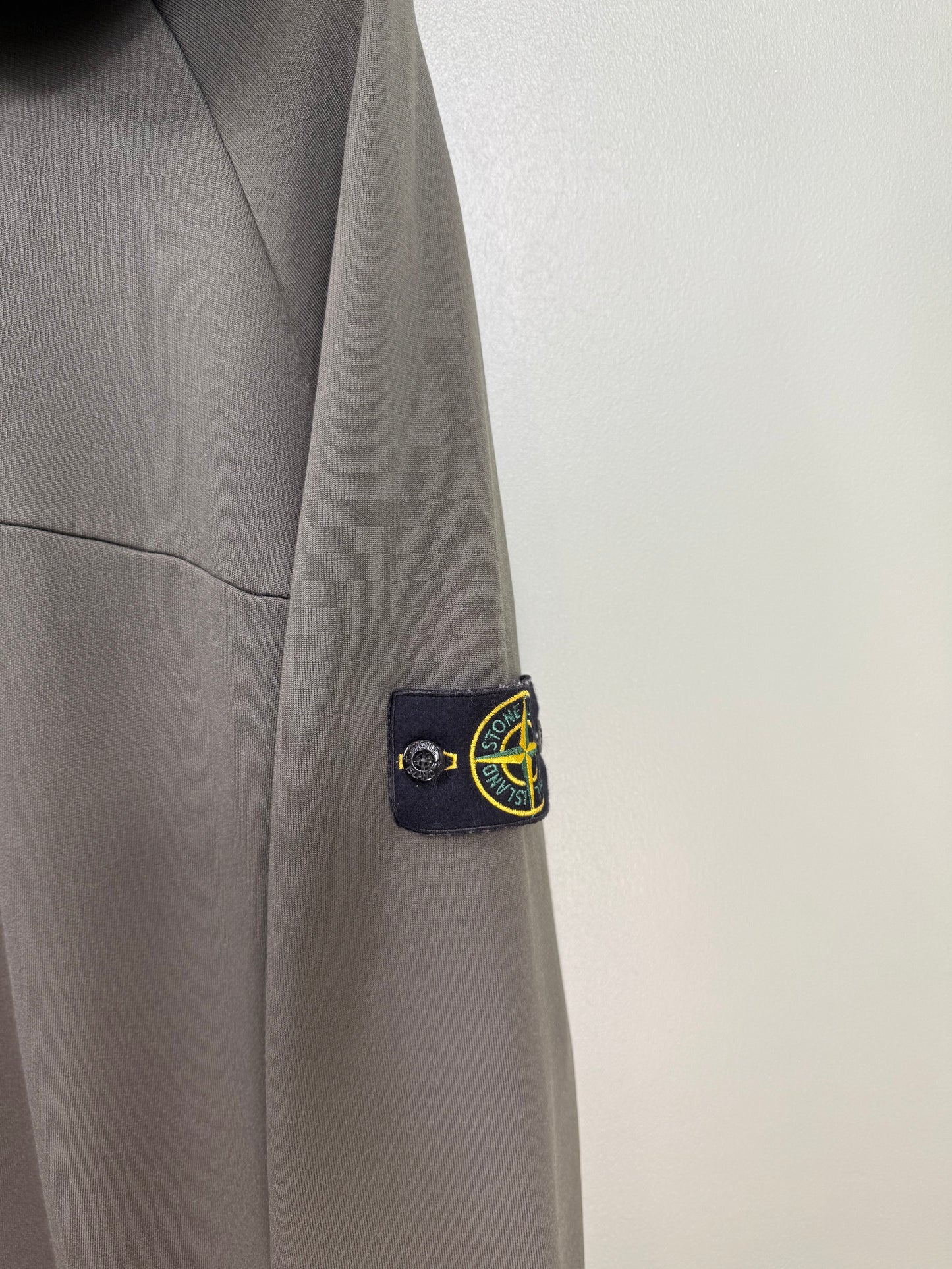 Stone Island Khaki 1/4 Zip Hoodie