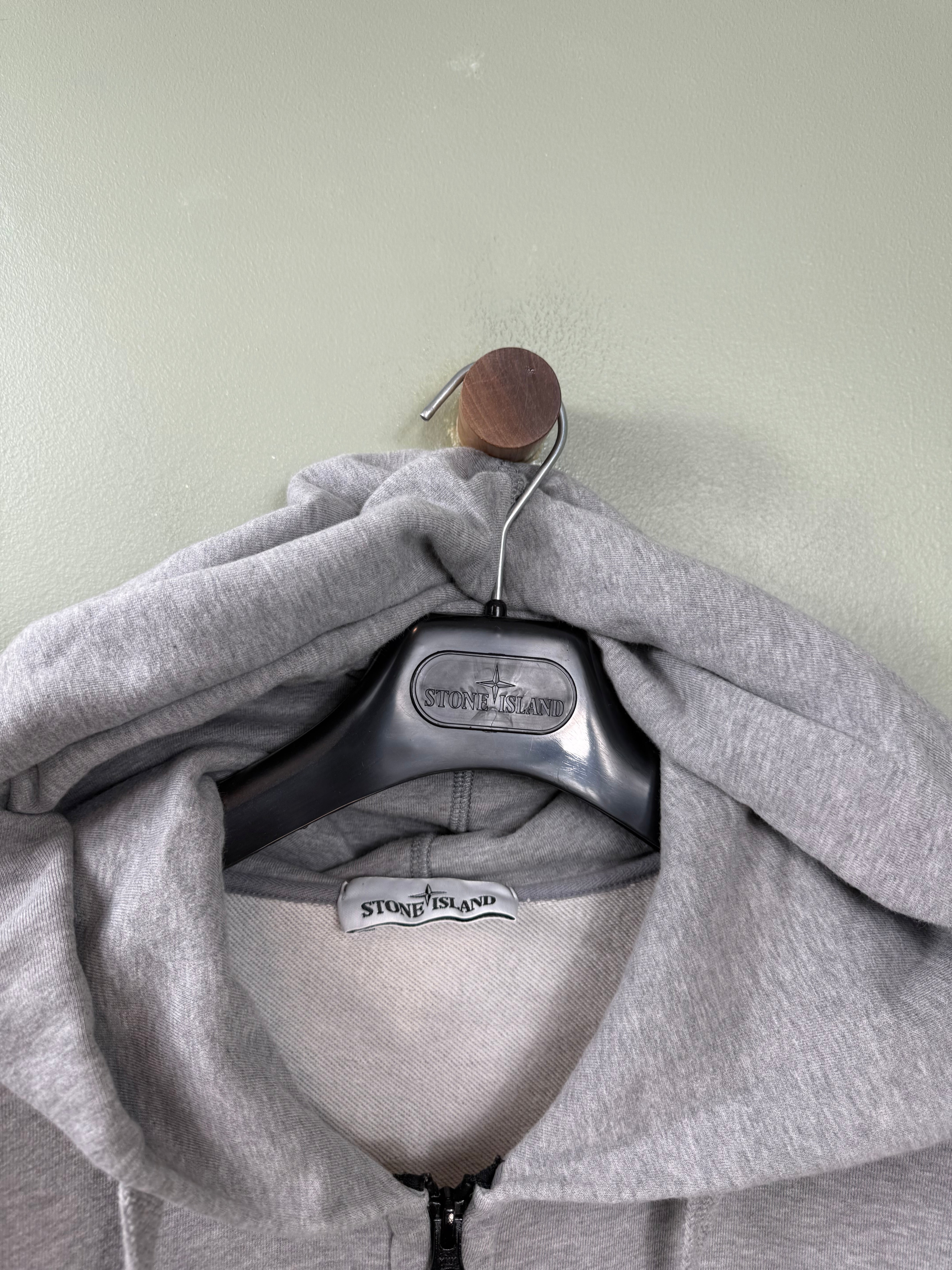 Stone Island Grey Zipped Hoodie