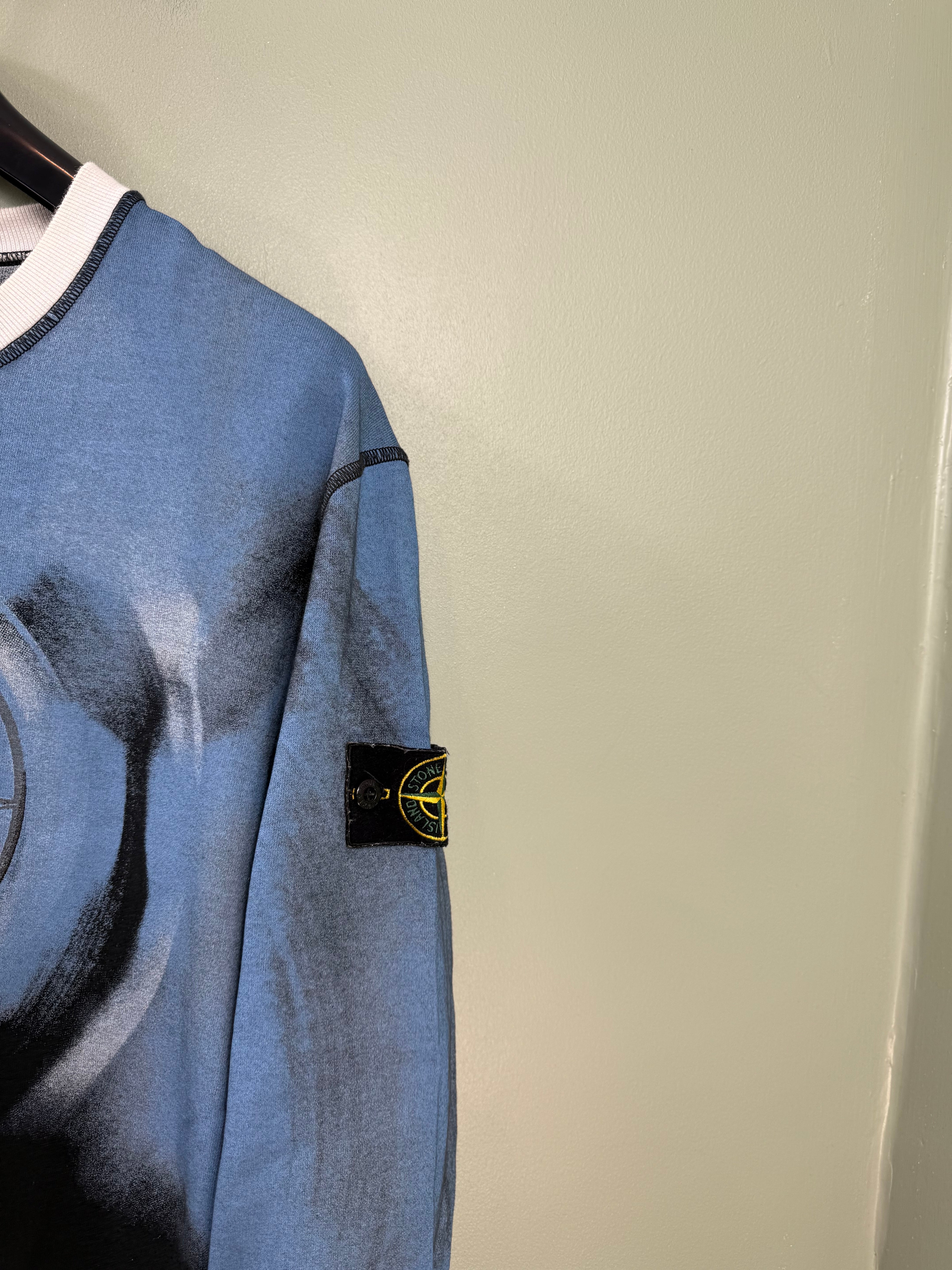 Stone Island Black Paint-Stroke Jumper