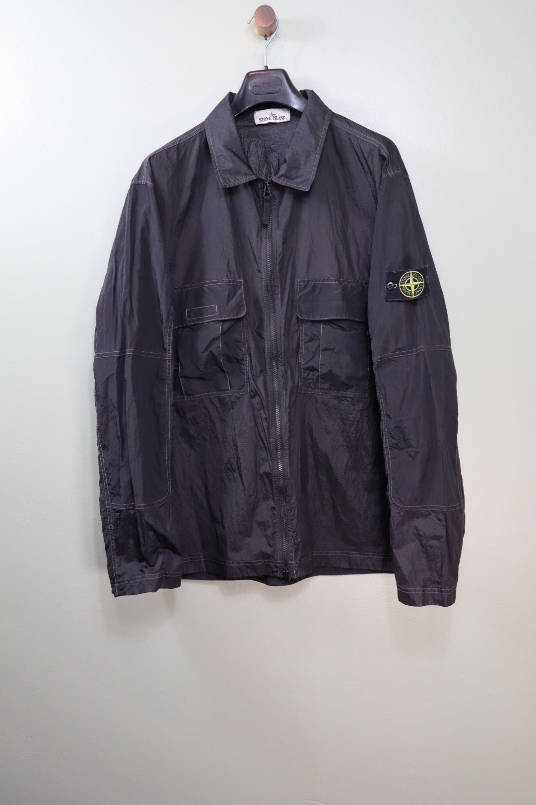 Stone Island Black Nylon Metal Overshirt