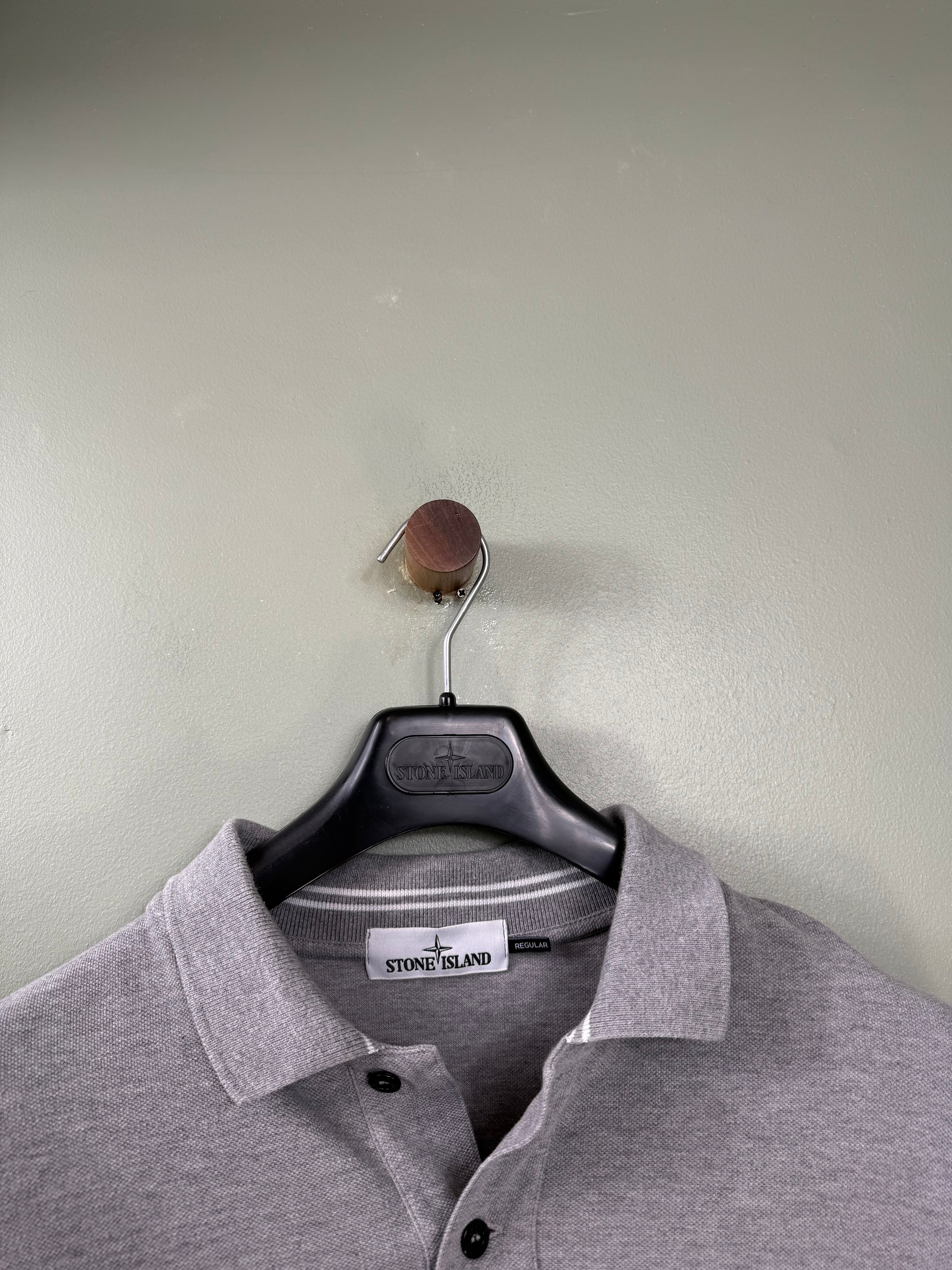 Stone Island Grey Regular Fit Polo