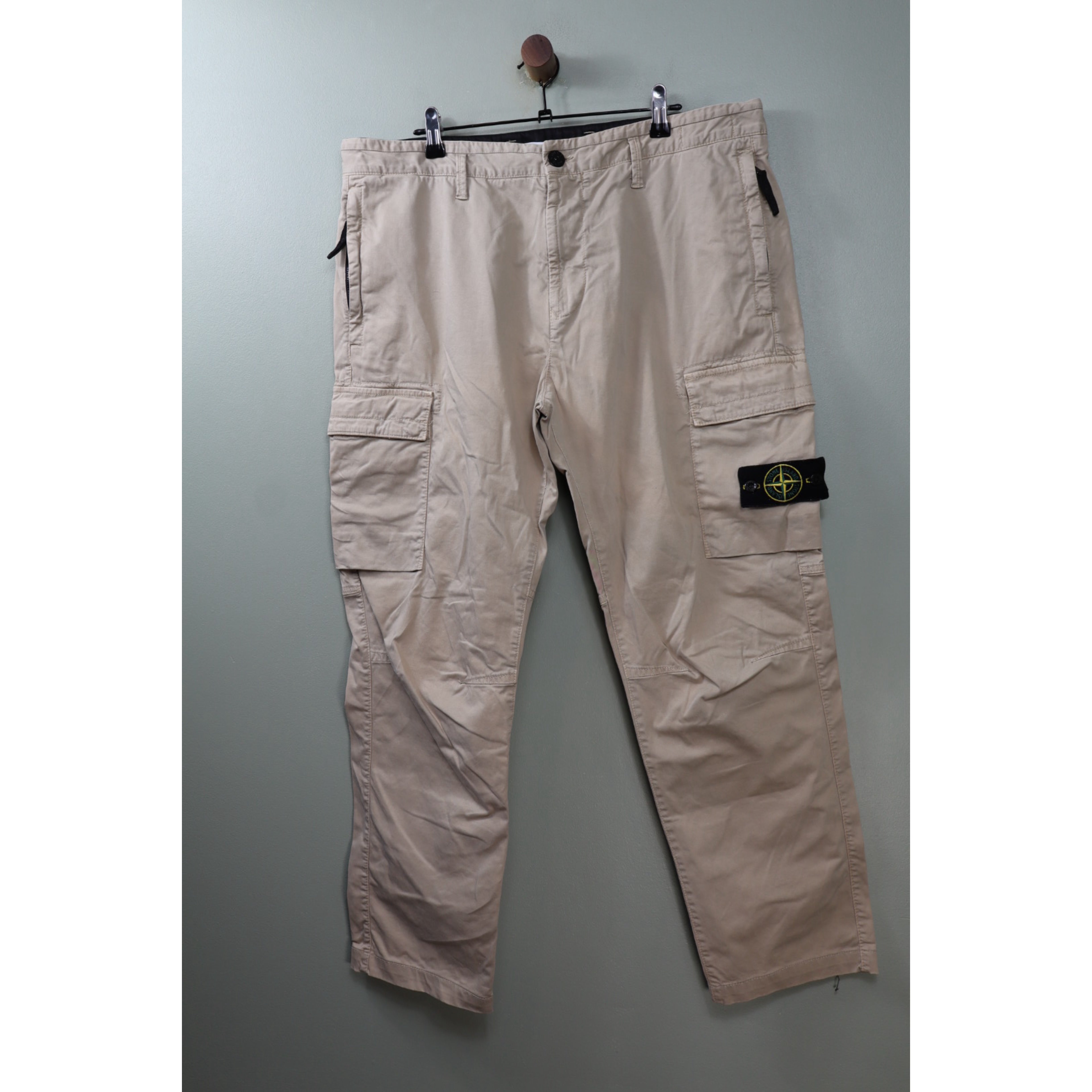 Stone Island Beige RE-T Cargo Bottoms