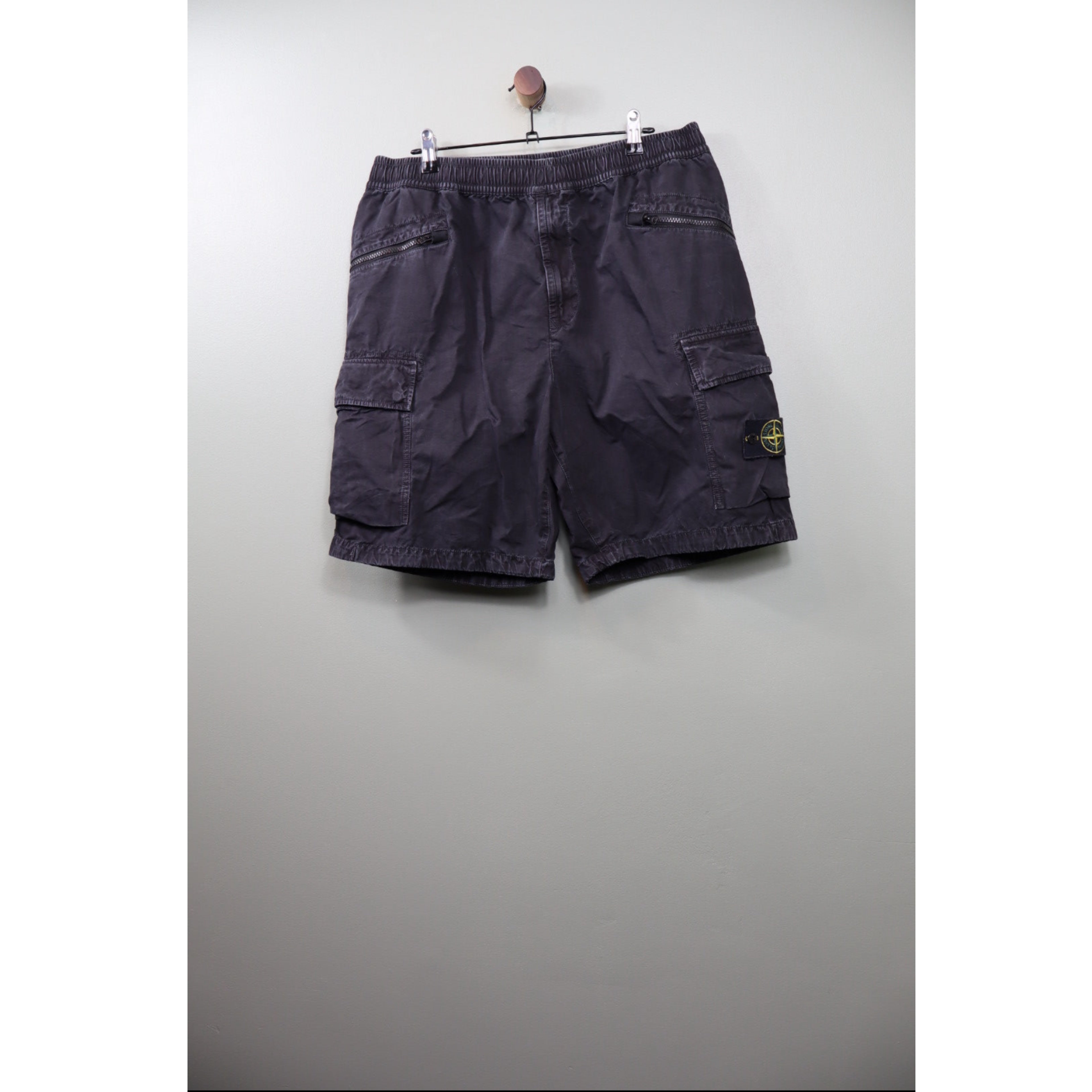Stone Island Black CO Cargo Shorts